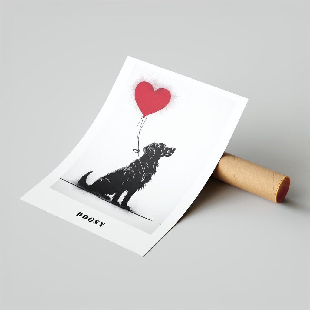 Golden Retriever DOGSY Series inspired by the Art of Banksy with text Dogsy image 6