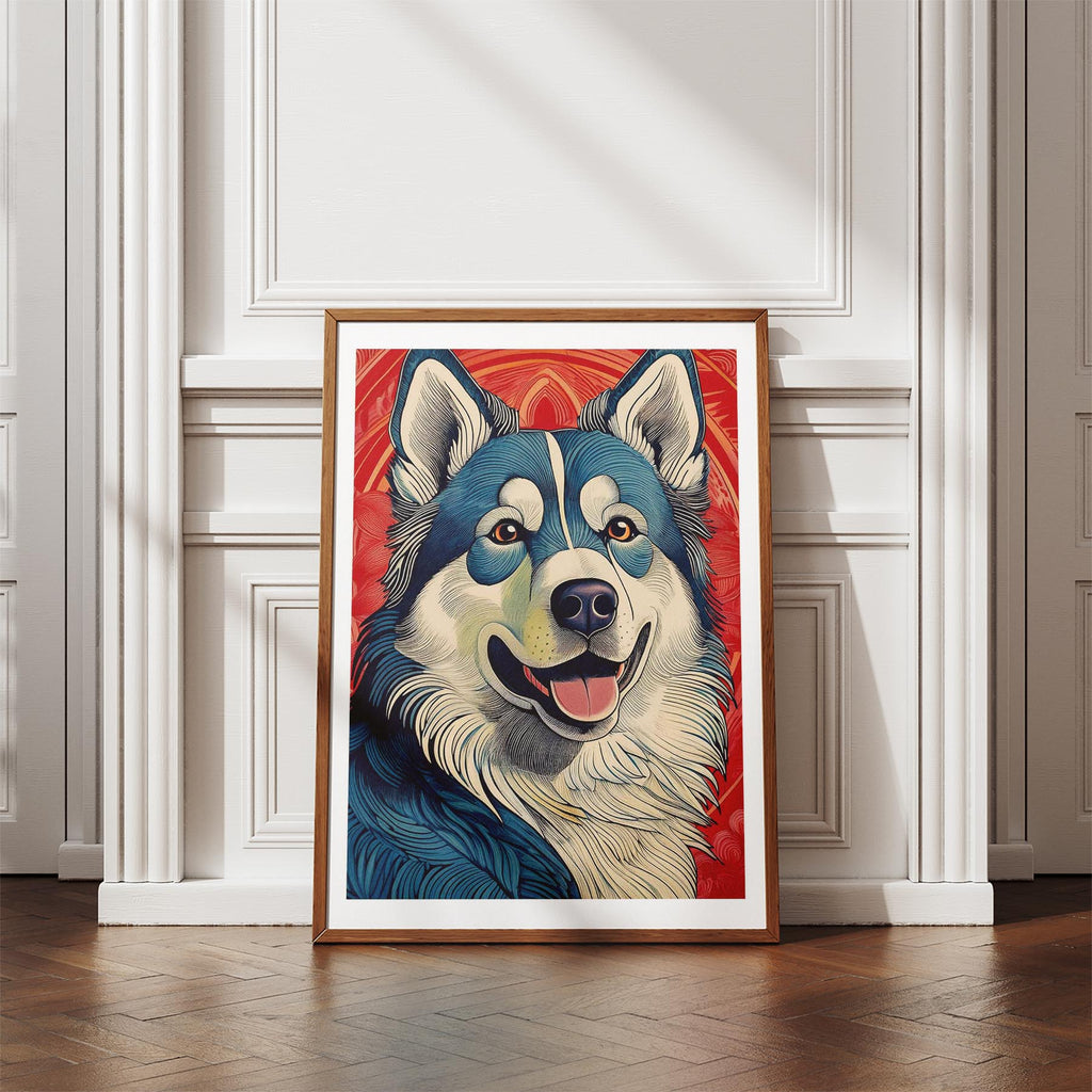 Alaskan Malamute Hokusai Japanese Inspired Dog Series 1 image 4