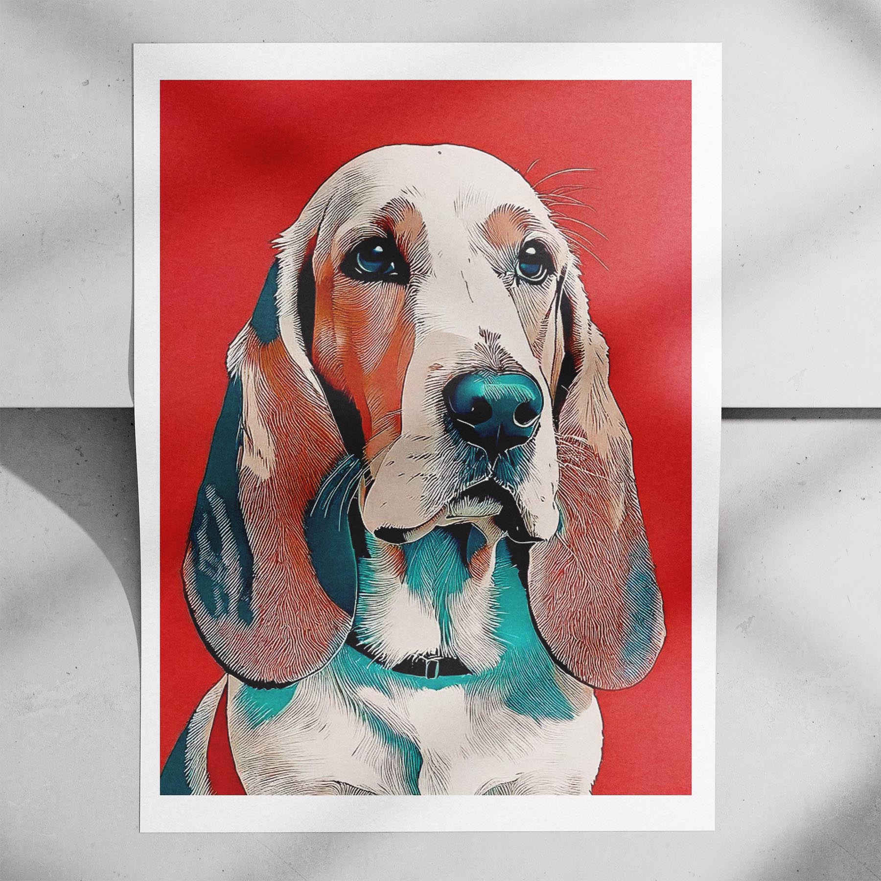 Basset Hound Red Dog Series image 7