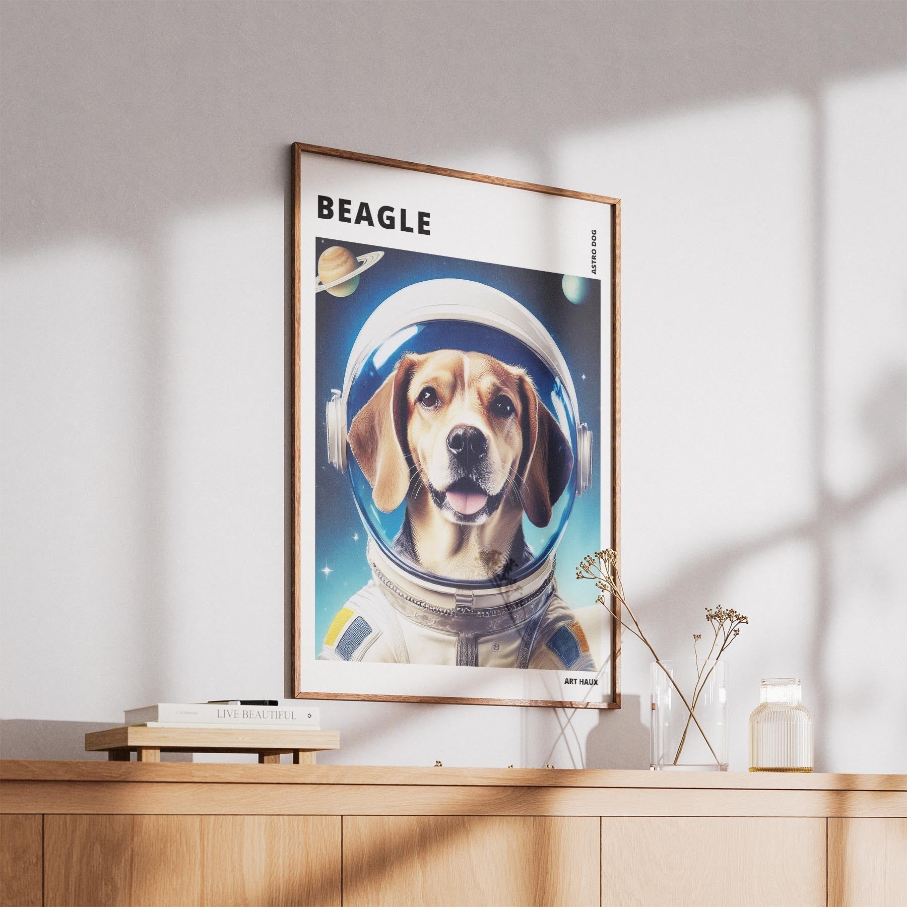 Beagle Astronaut Dog Series with Text Astro Dog image 5
