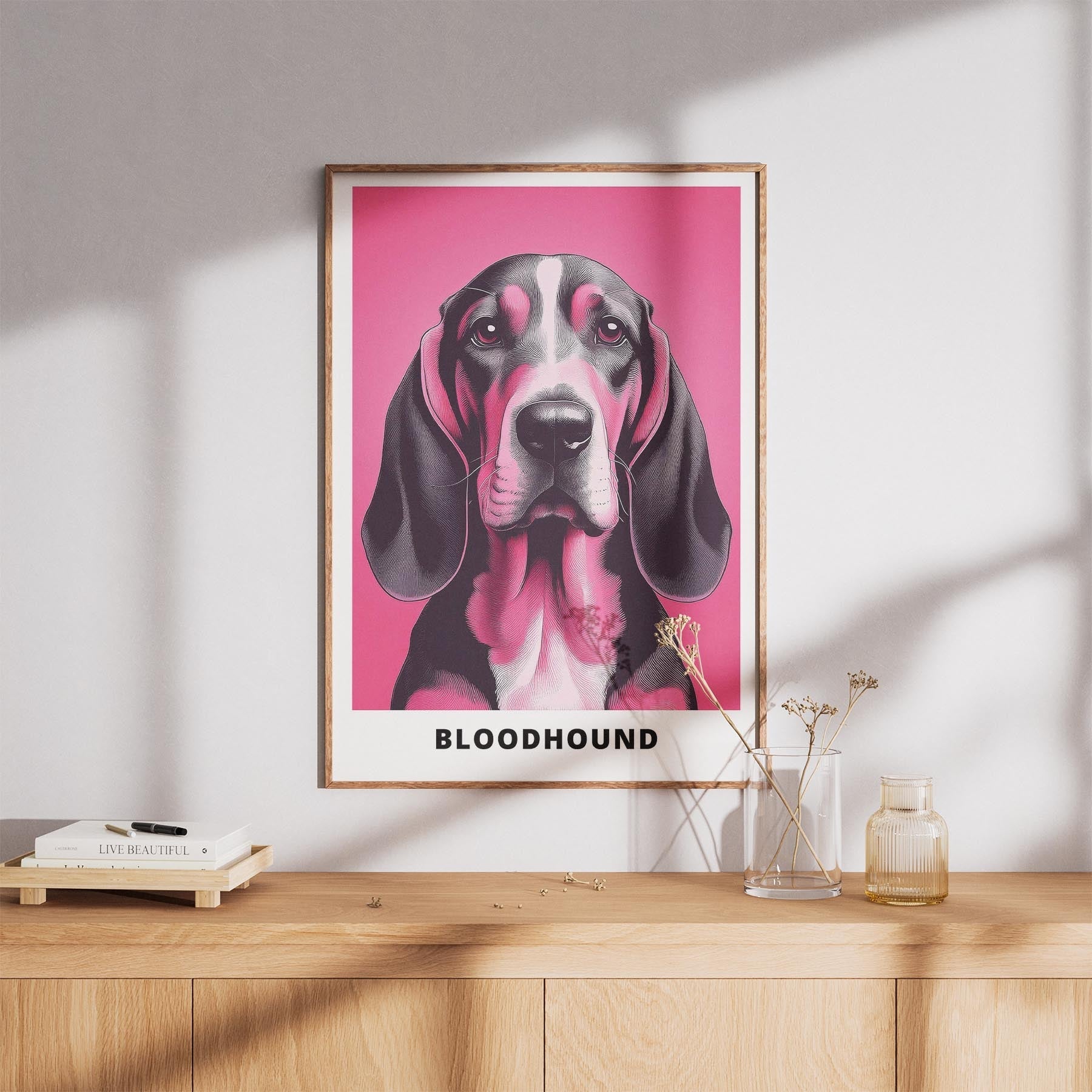 Bloodhound Pink and Black Dog Series image 8