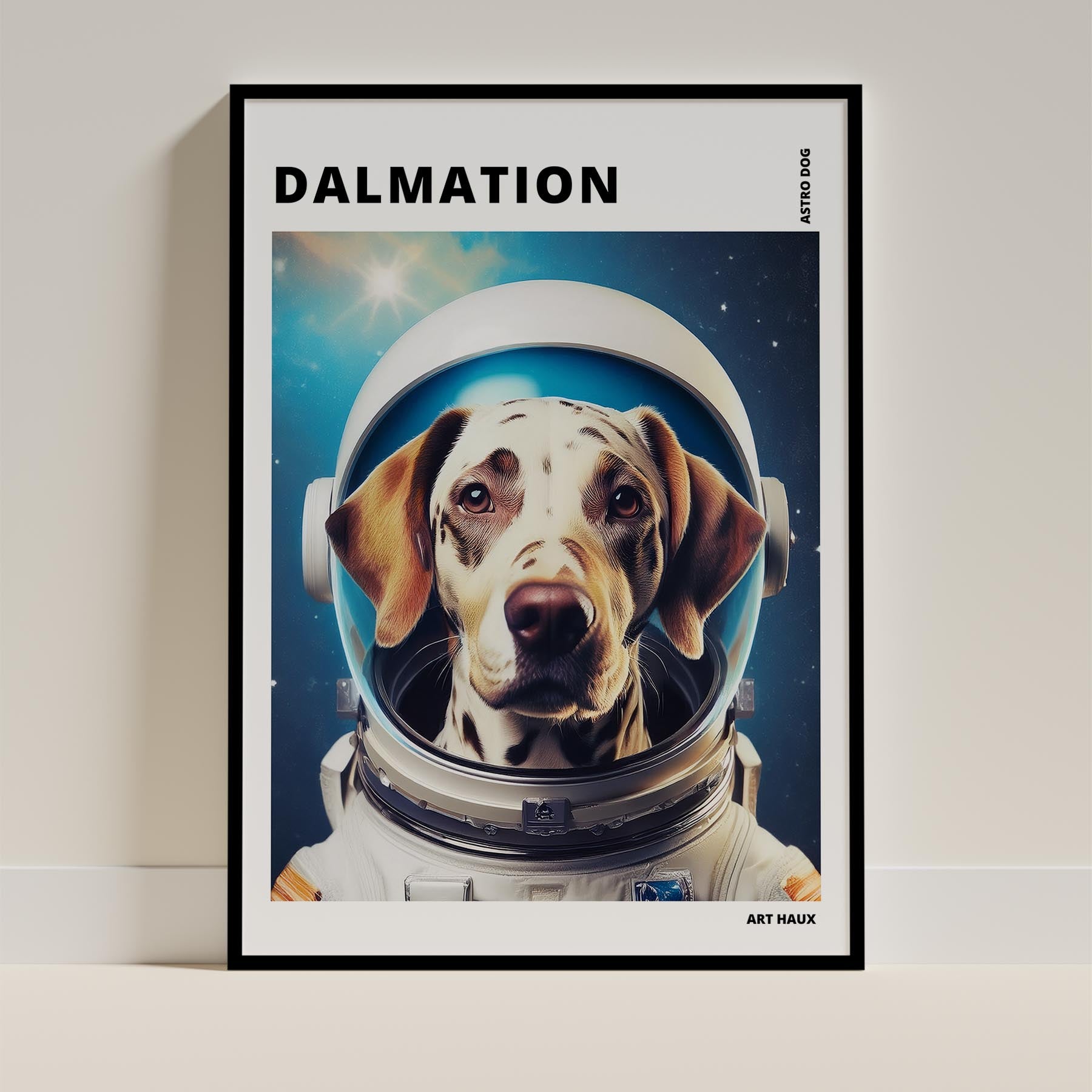 Dalmatian Astronaut Dog Series with Text Astro Dog image 0