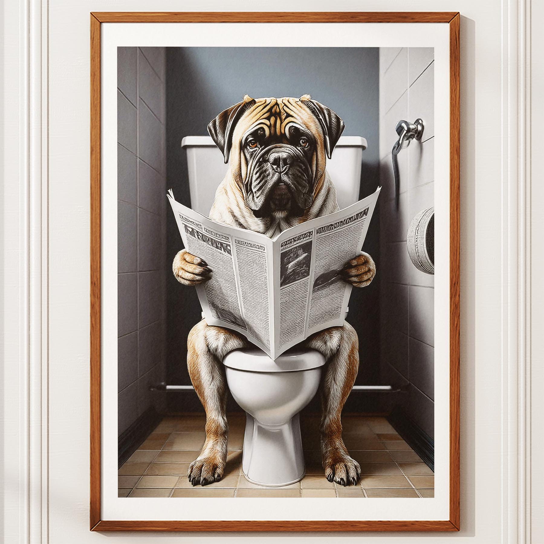 Bullmastiff Toilet Humour Dog Series image 10