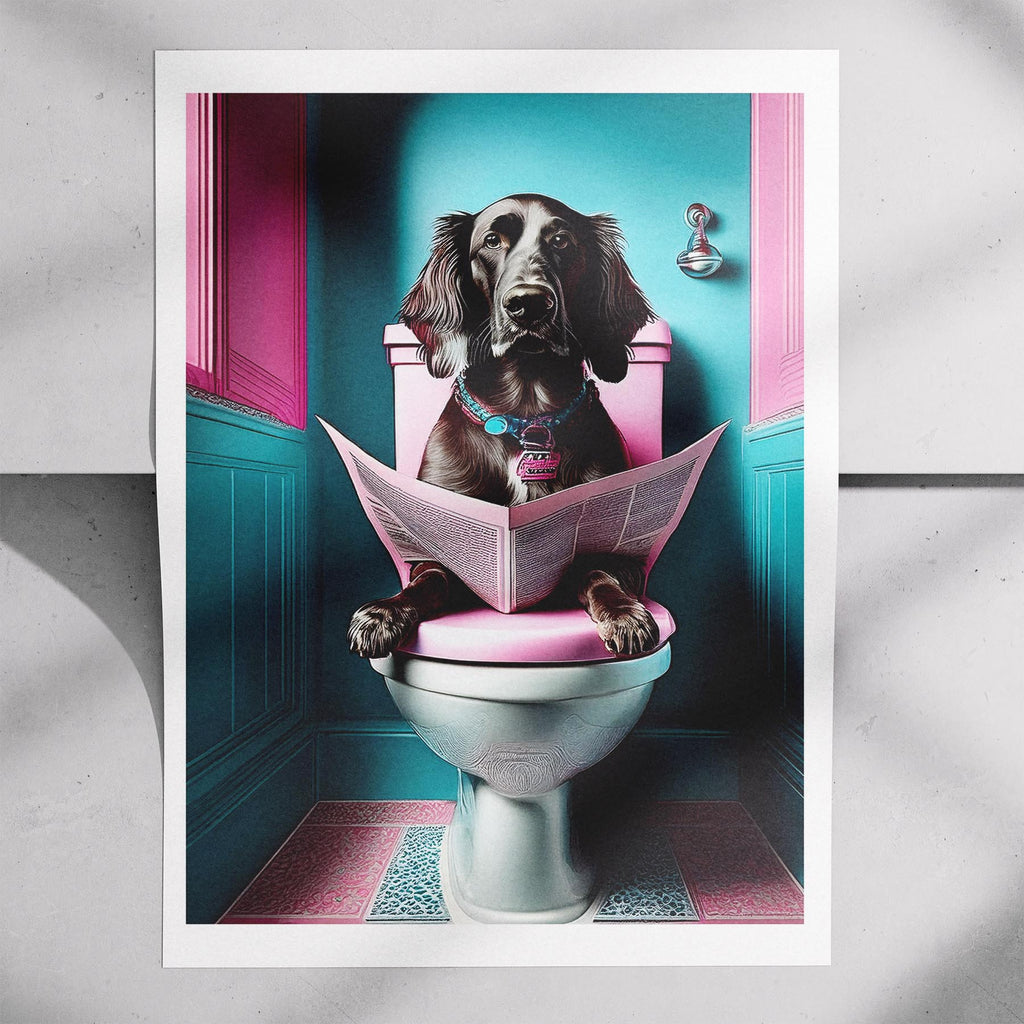 Irish Setter Toilet Dogs PInk and Turquise image 7