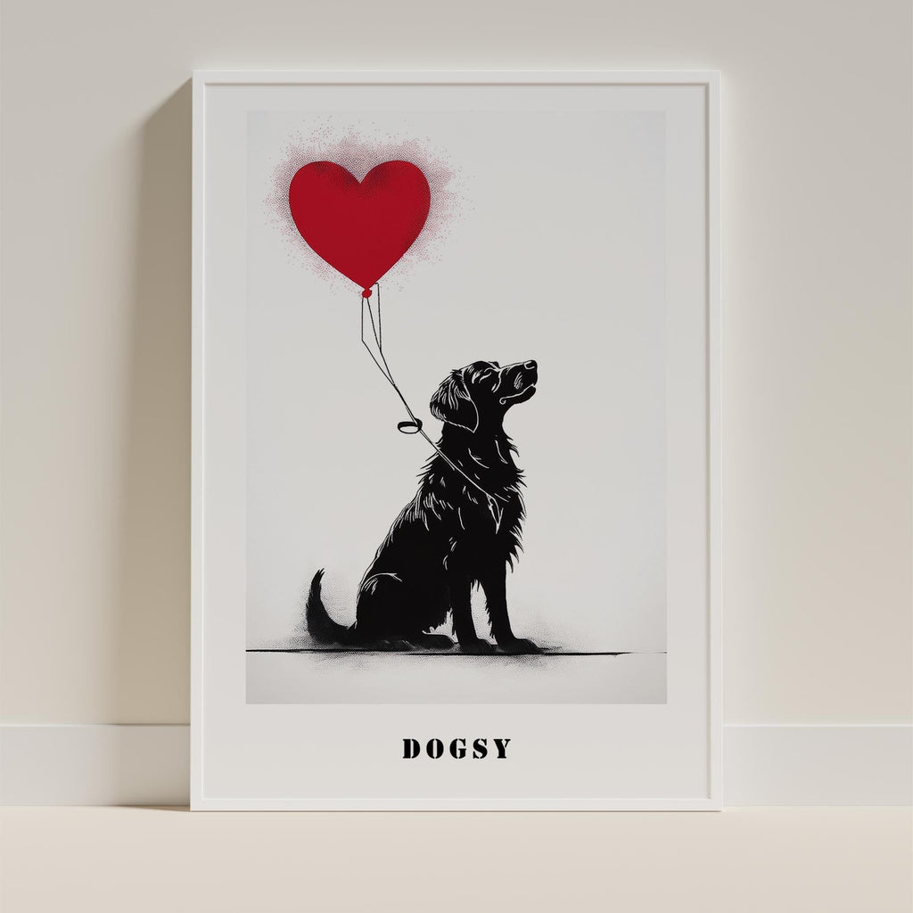 Golden Retriever DOGSY Series inspired by the Art of Banksy with text Dogsy image 9