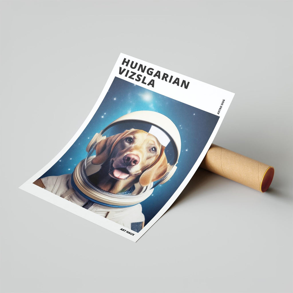 Hungarian Vizsla Astronaut Dog Series with Text Astro Dog image 6