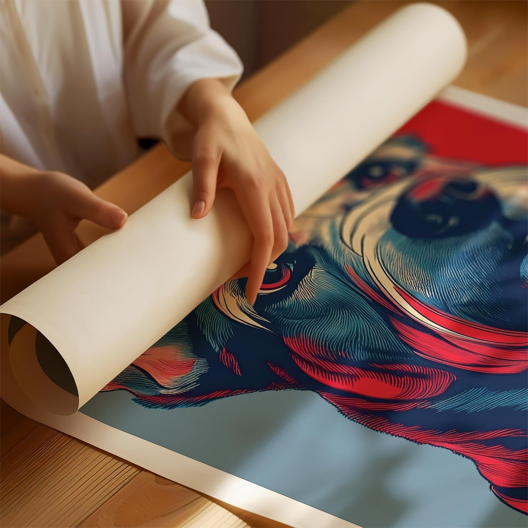 Australian Terrier HOPE Series Inspired by the Obama Poster image 1