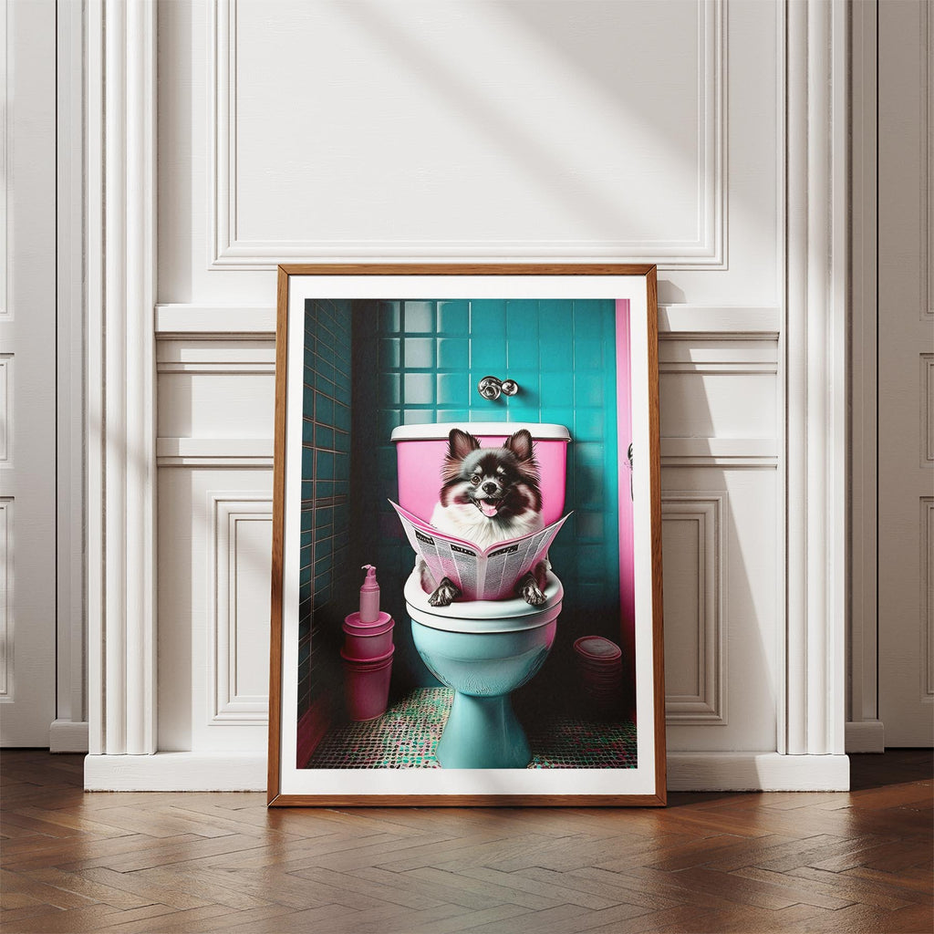 Pomeranian Toilet Dogs PInk and Turquise image 4