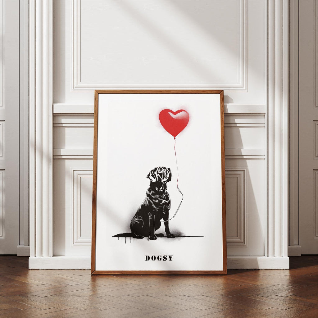 Neapolitan Mastiff DOGSY Series inspired by the Art of Banksy with text Dogsy image 4