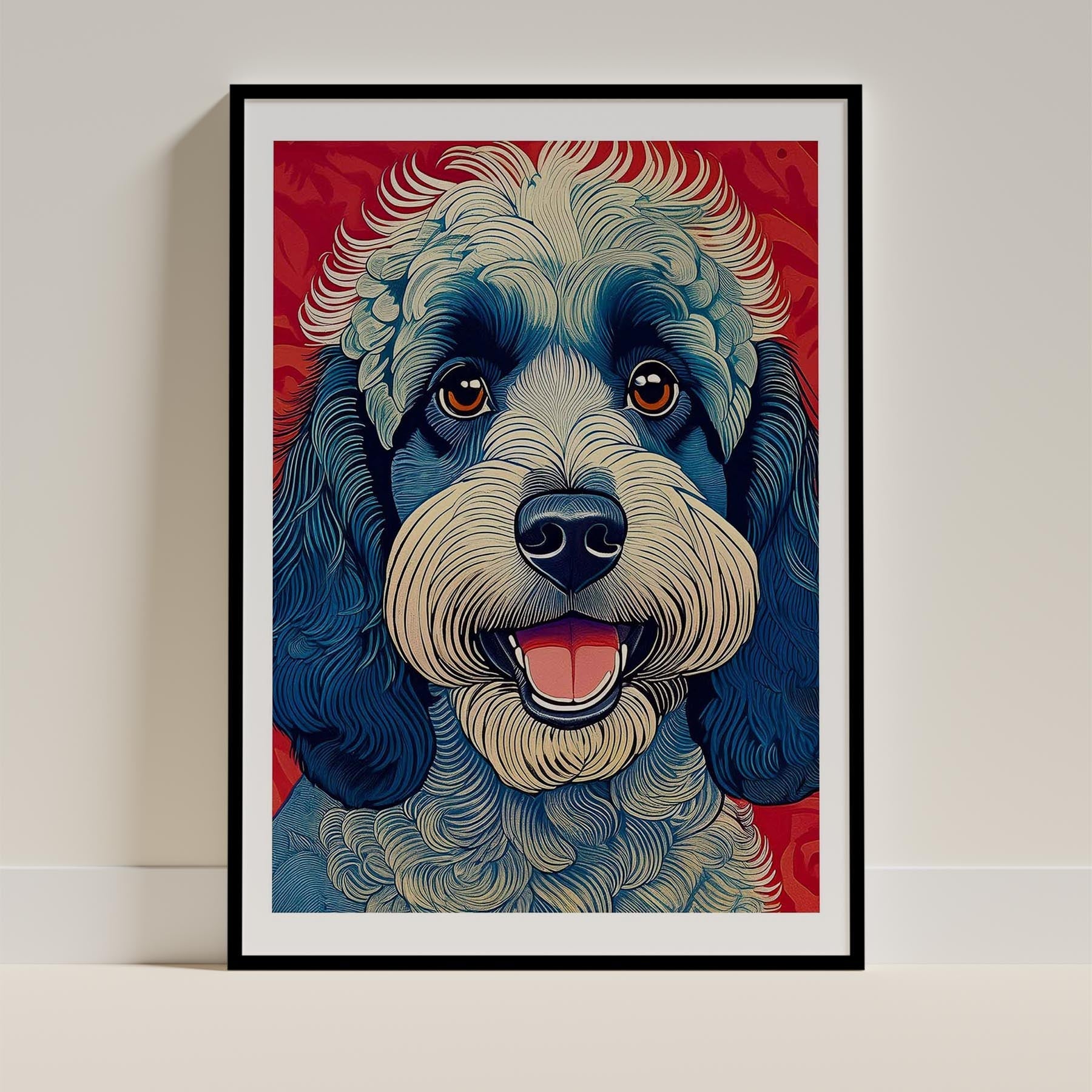 Cavoodle Hokusai Japanese Inspired Dog Series 2 image 0