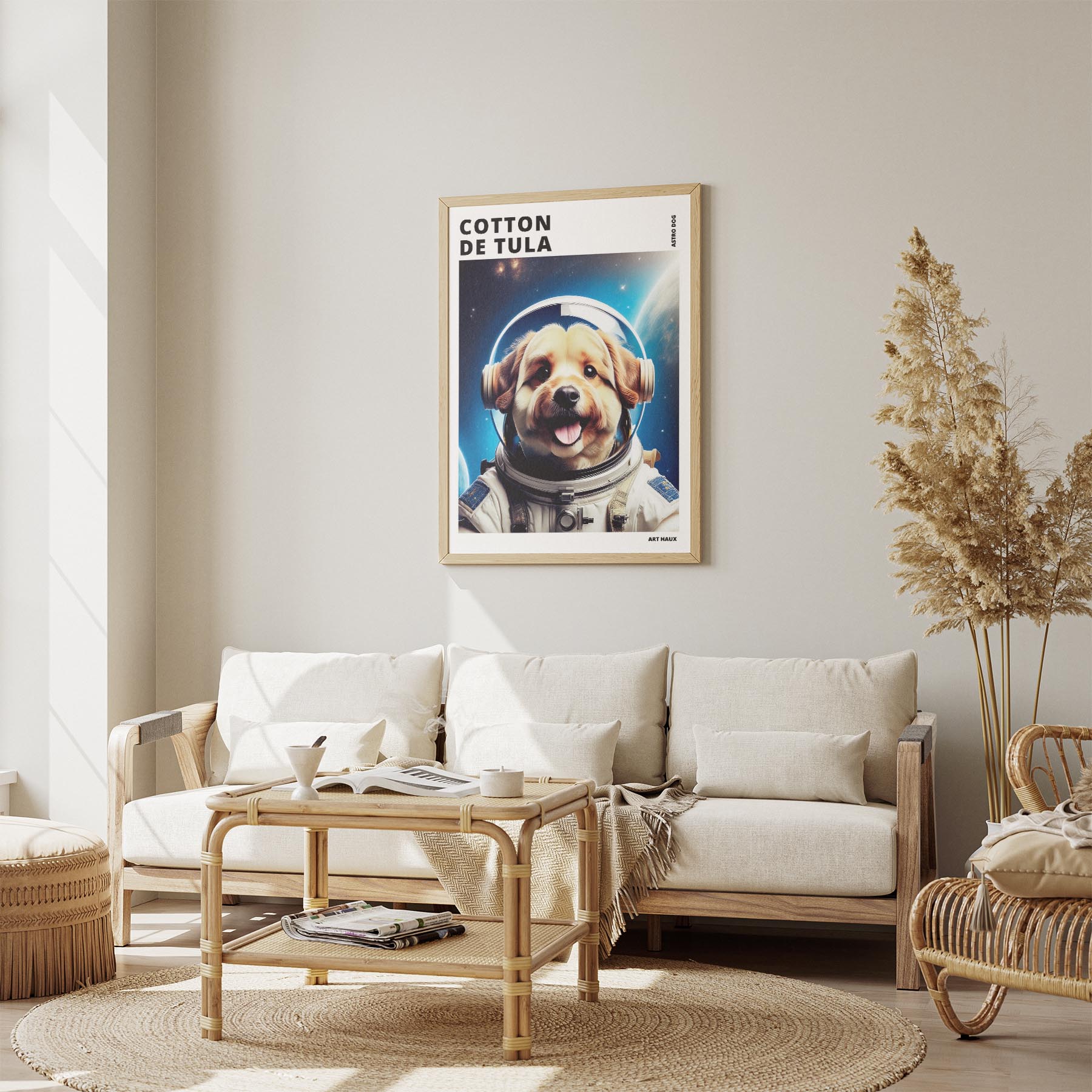 Coton de Tulear Astronaut Dog Series with Text Astro Dog image 2