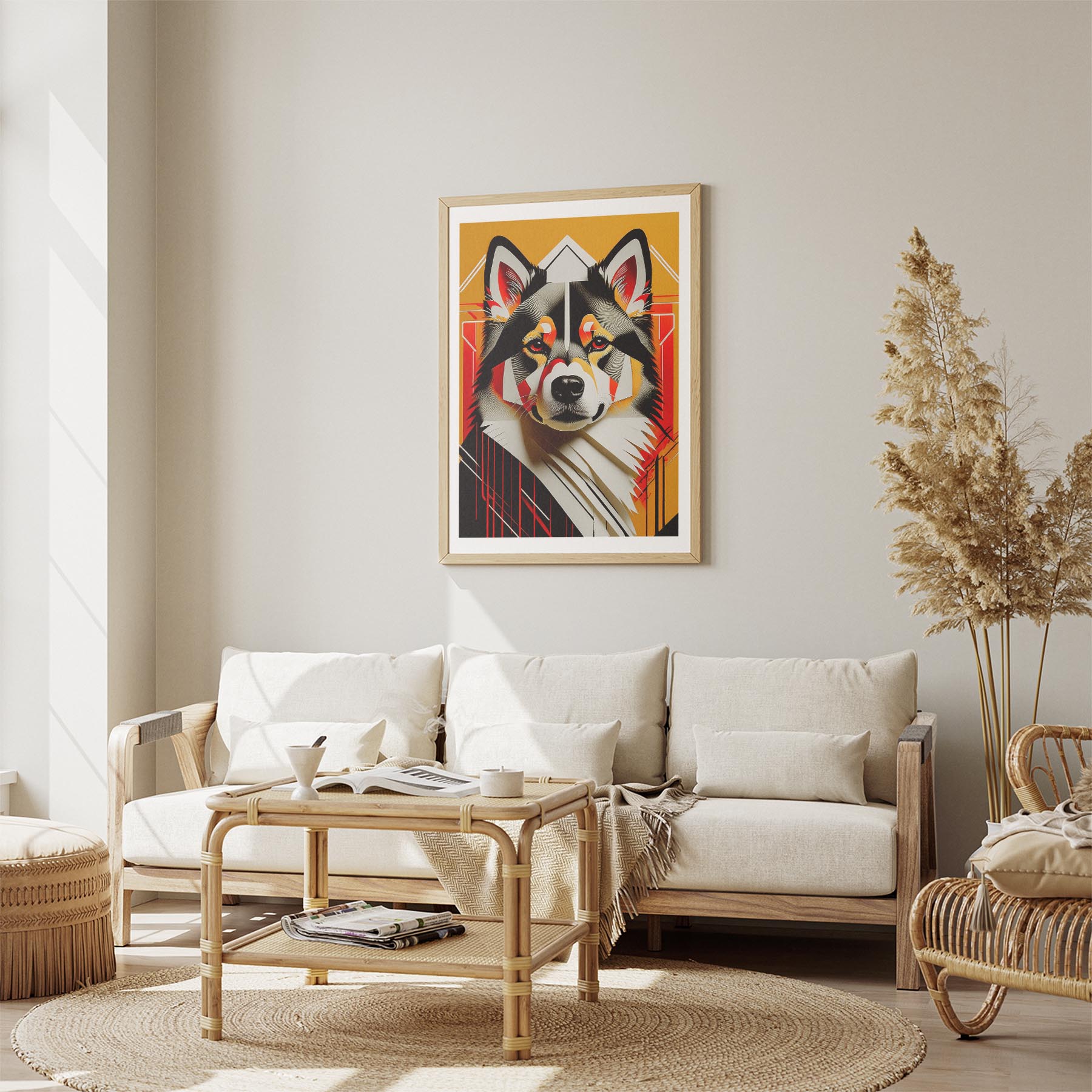 Finnish Lapphund Geometric Orange Series image 2