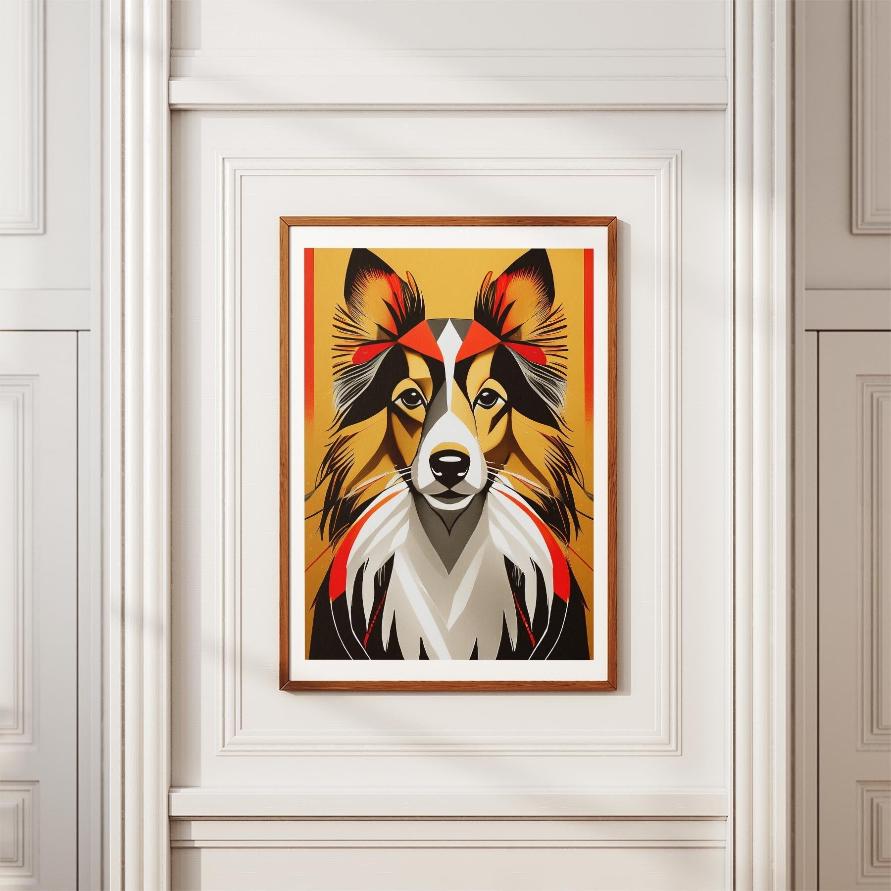 Shetland Sheepdog Geometric Orange Series image 3