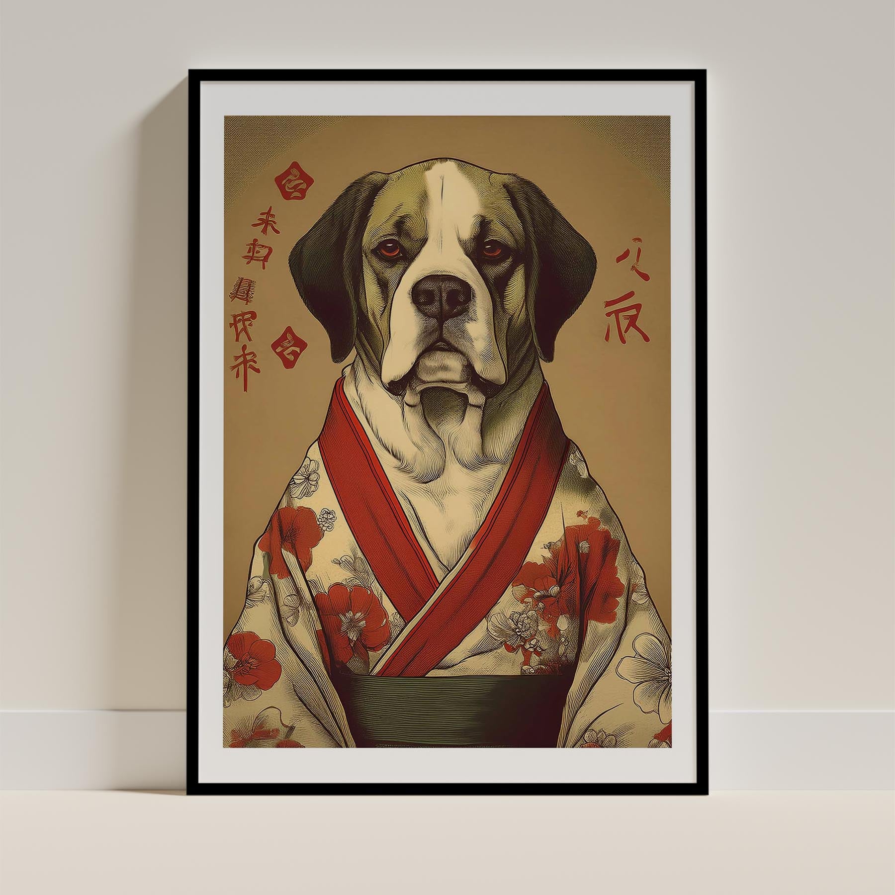 Saint Bernard Japanse Kimono Dog Series image 0