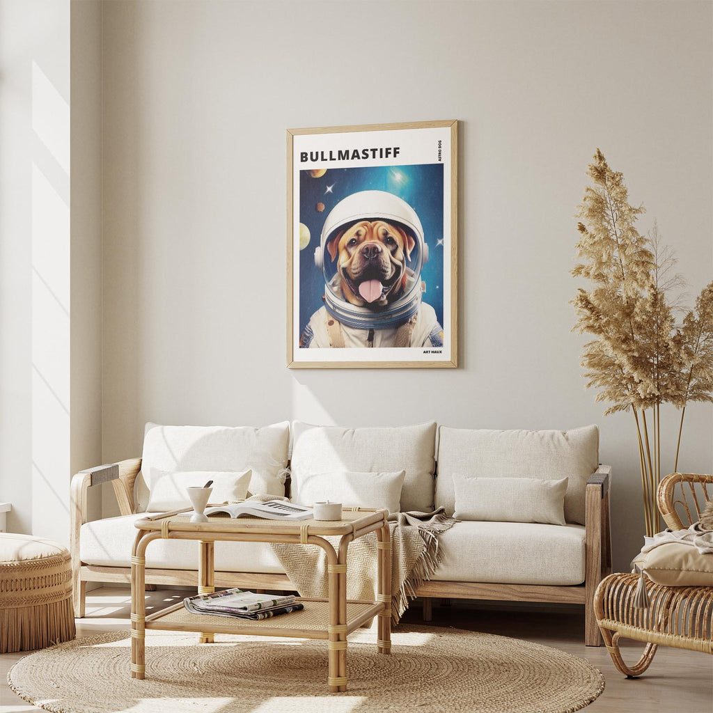 Bullmastiff Astronaut Dog Series with Text Astro Dog image 2