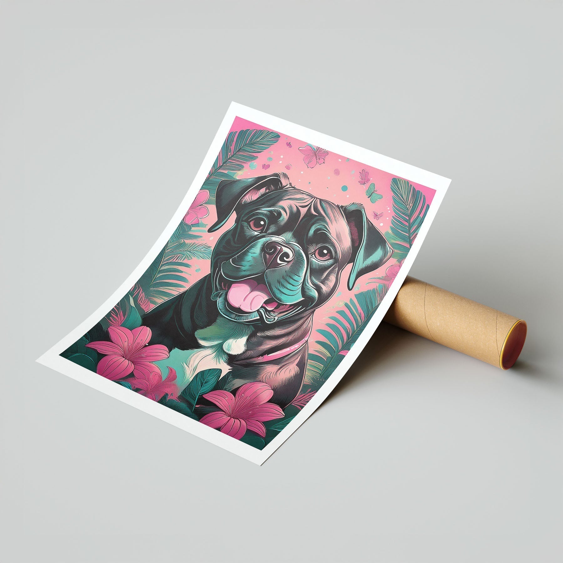 Boxer 1 Flowery Dog image 7