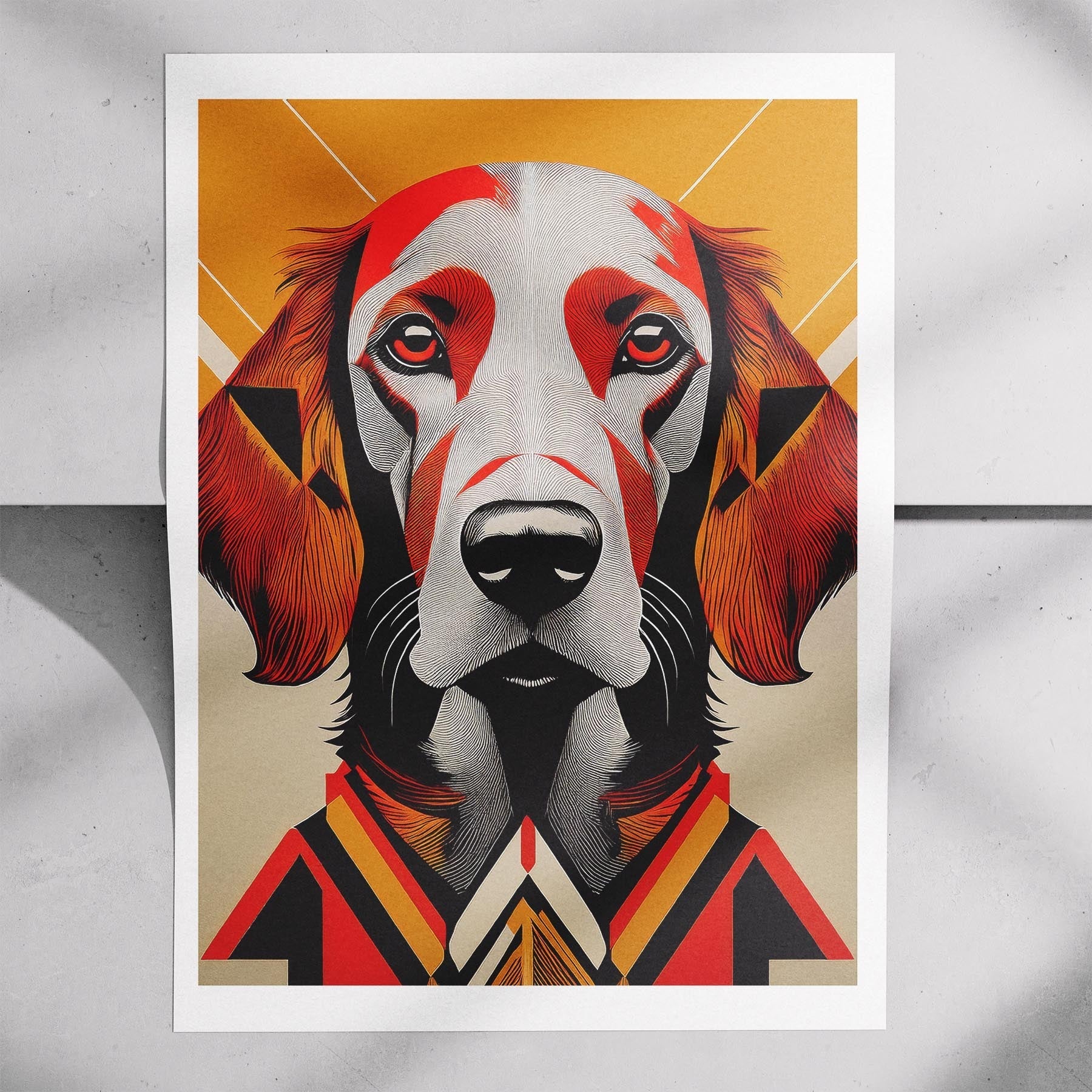 Irish Setter Geometric Orange Series image 7