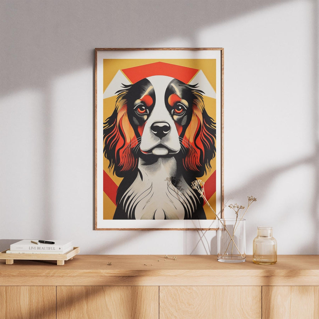 Cavalier Spaniel Geometric Orange Series image 8
