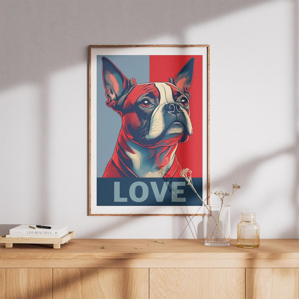Boston Terrier LOVE Series Inspired by the Obama Poster image 8