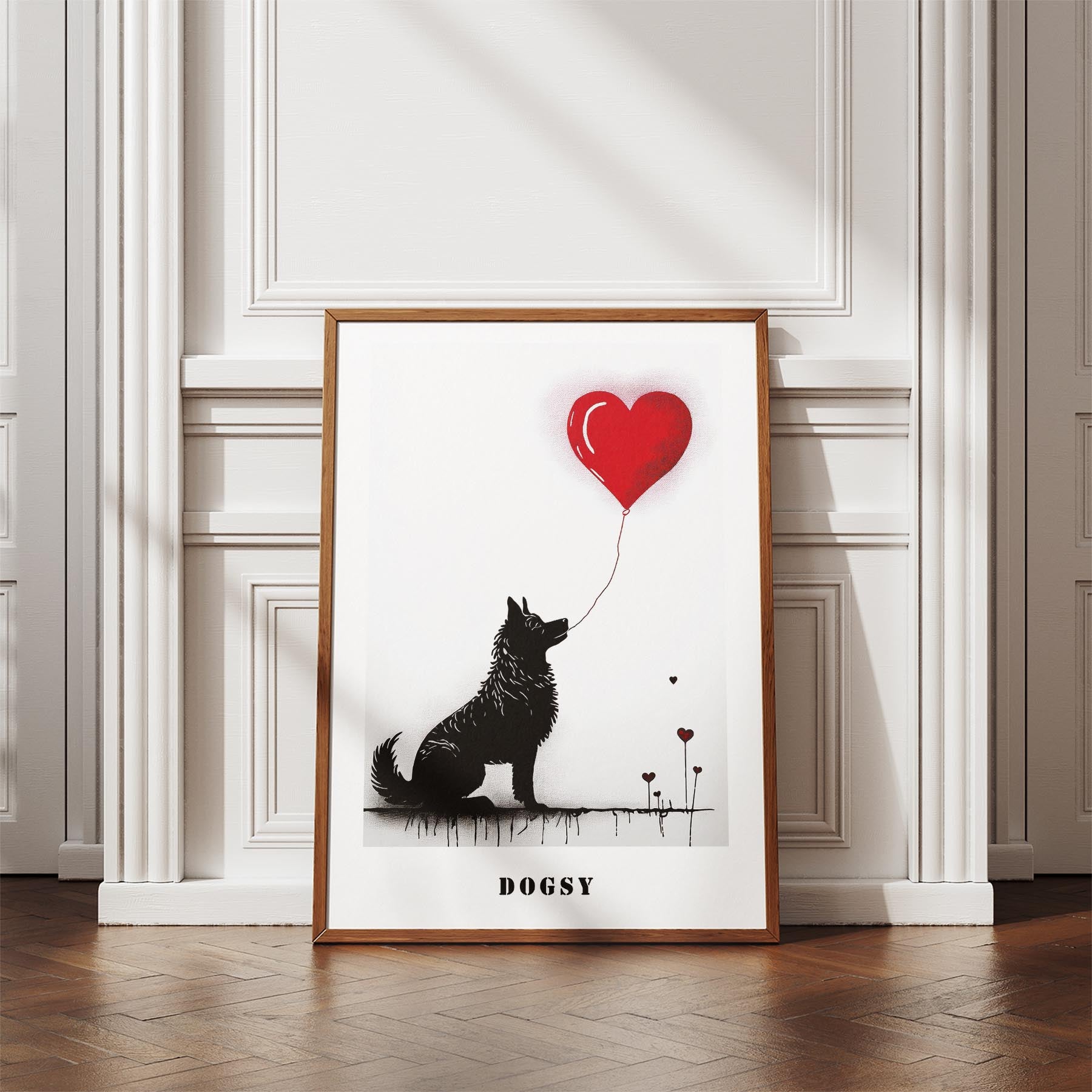 German Spitz DOGSY Series inspired by the Art of Banksy with text Dogsy image 4
