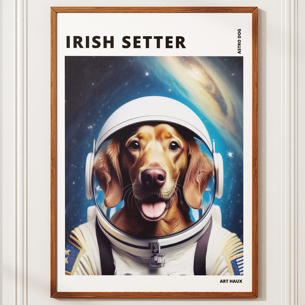 Irish Setter Astronaut Dog Series with Text Astro Dog image 10