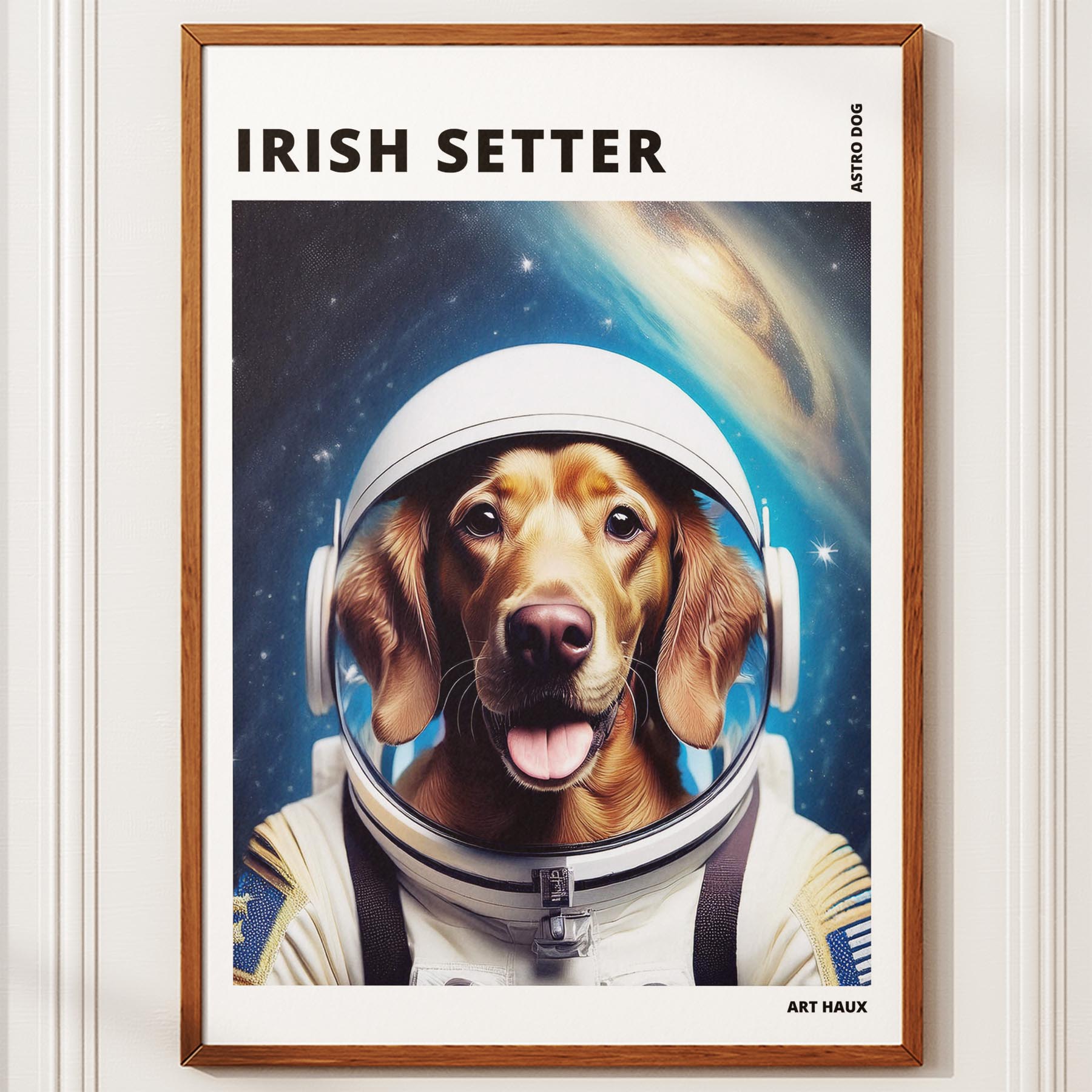 Irish Setter Astronaut Dog Series with Text Astro Dog image 10