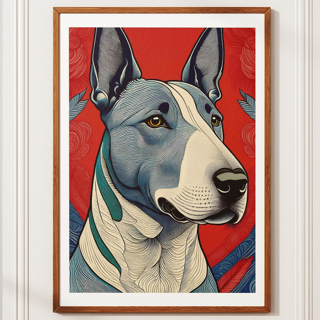 Bull Terrier Hokusai Japanese Inspired Dog Series 5 image 10