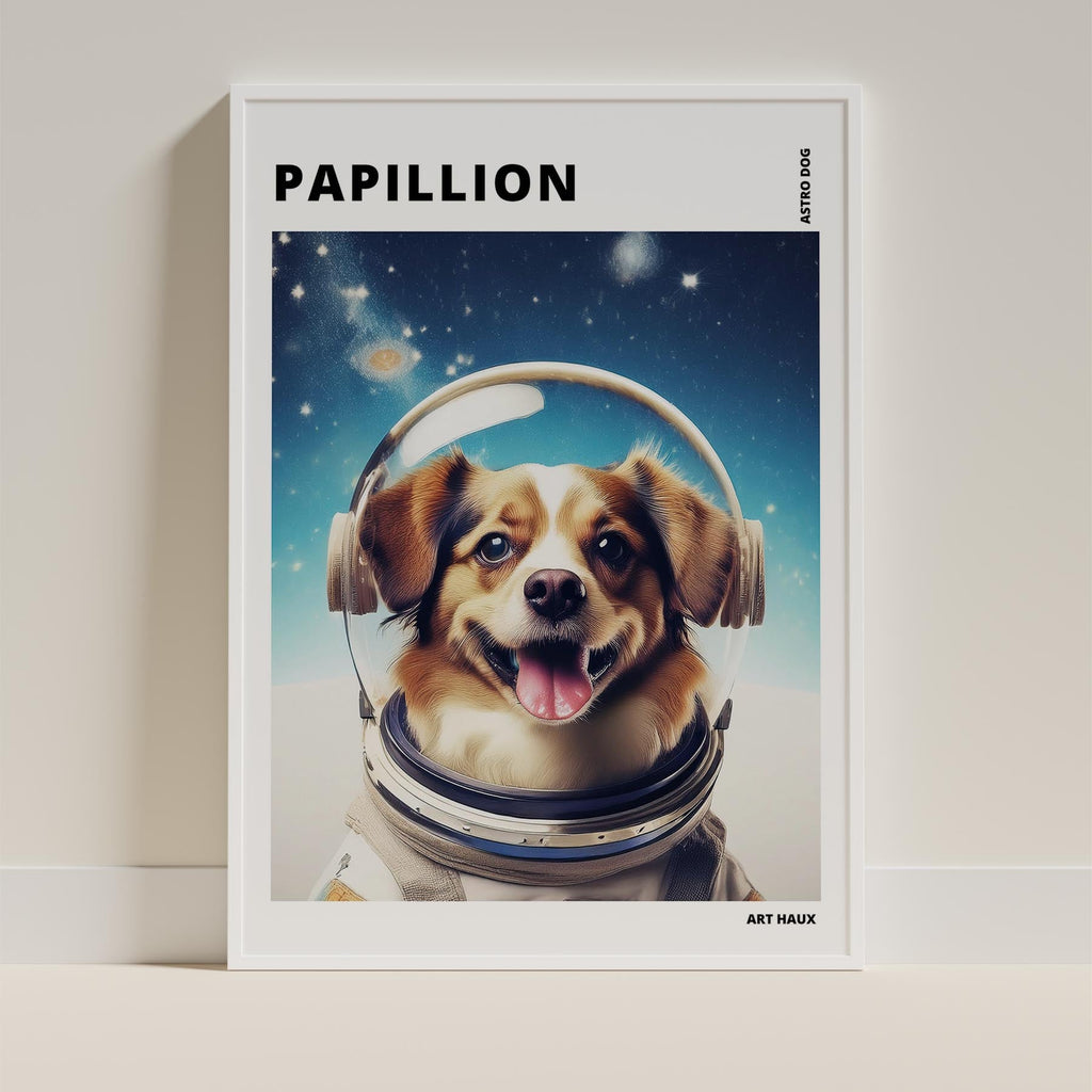 Papillon Astronaut Dog Series with Text Astro Dog image 9