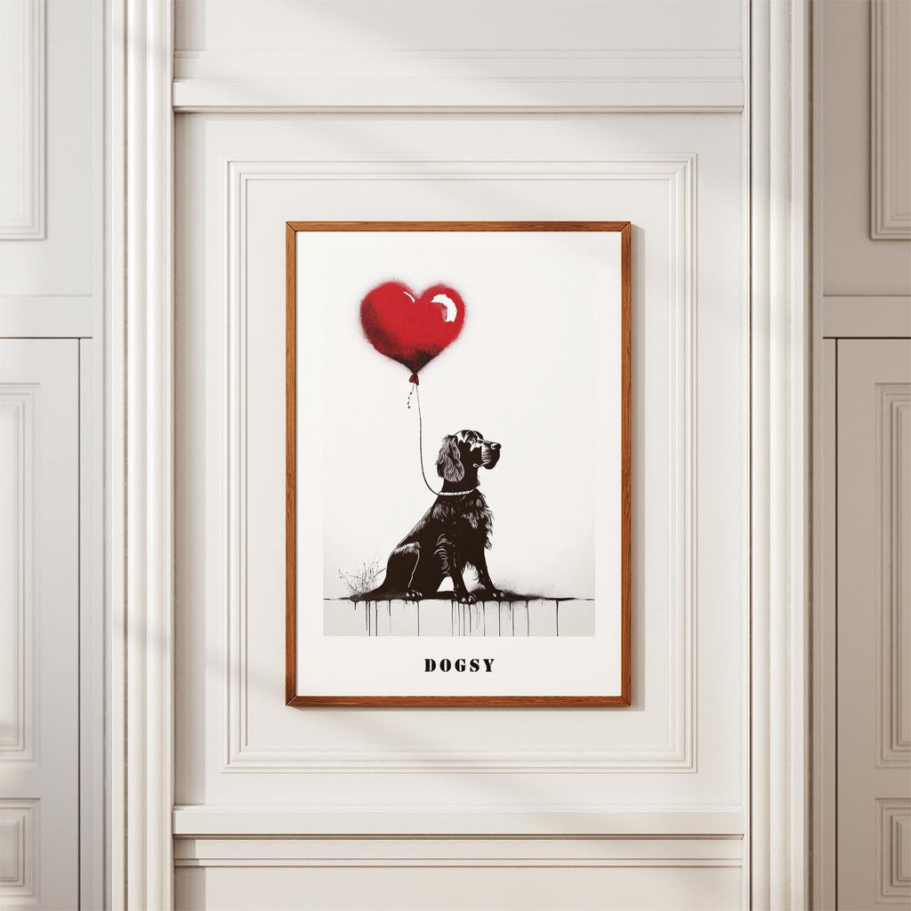 Gordon Setter DOGSY Series inspired by the Art of Banksy with text Dogsy image 3