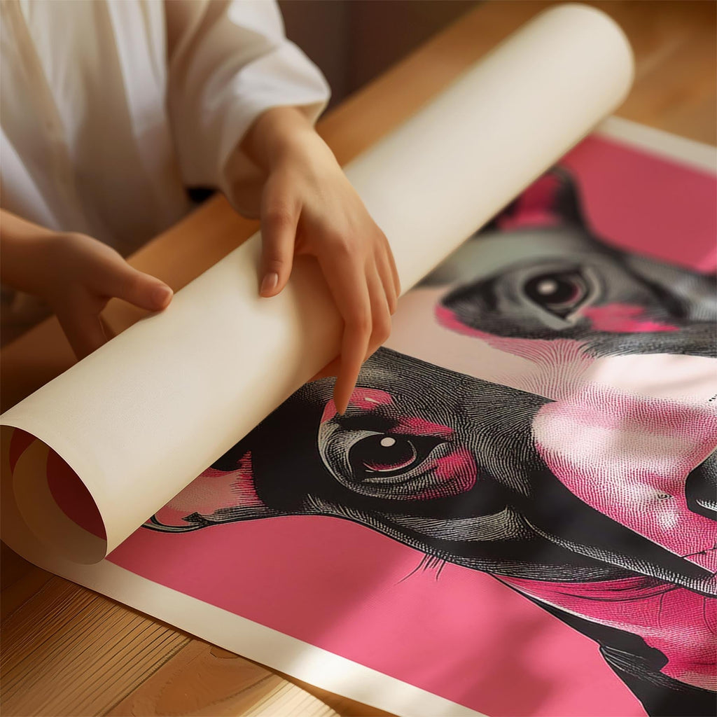 Bull Terrier Pink and Black Dog Series 1 image 1