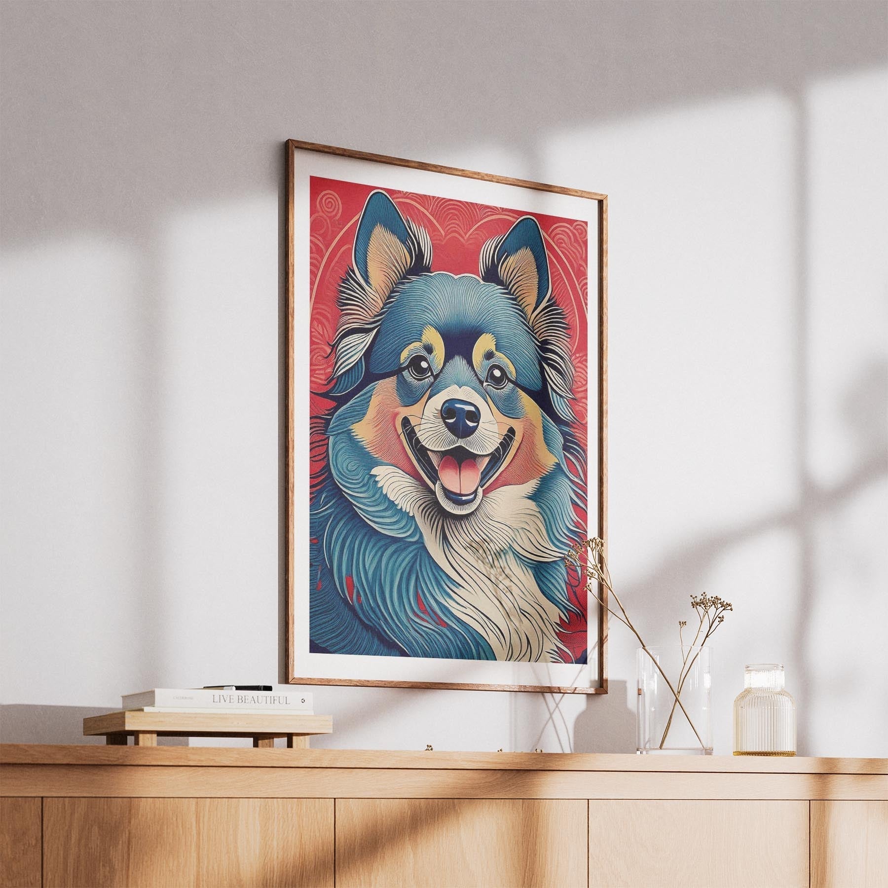 German Spitz Hokusai Japanese Inspired Dog Series image 5