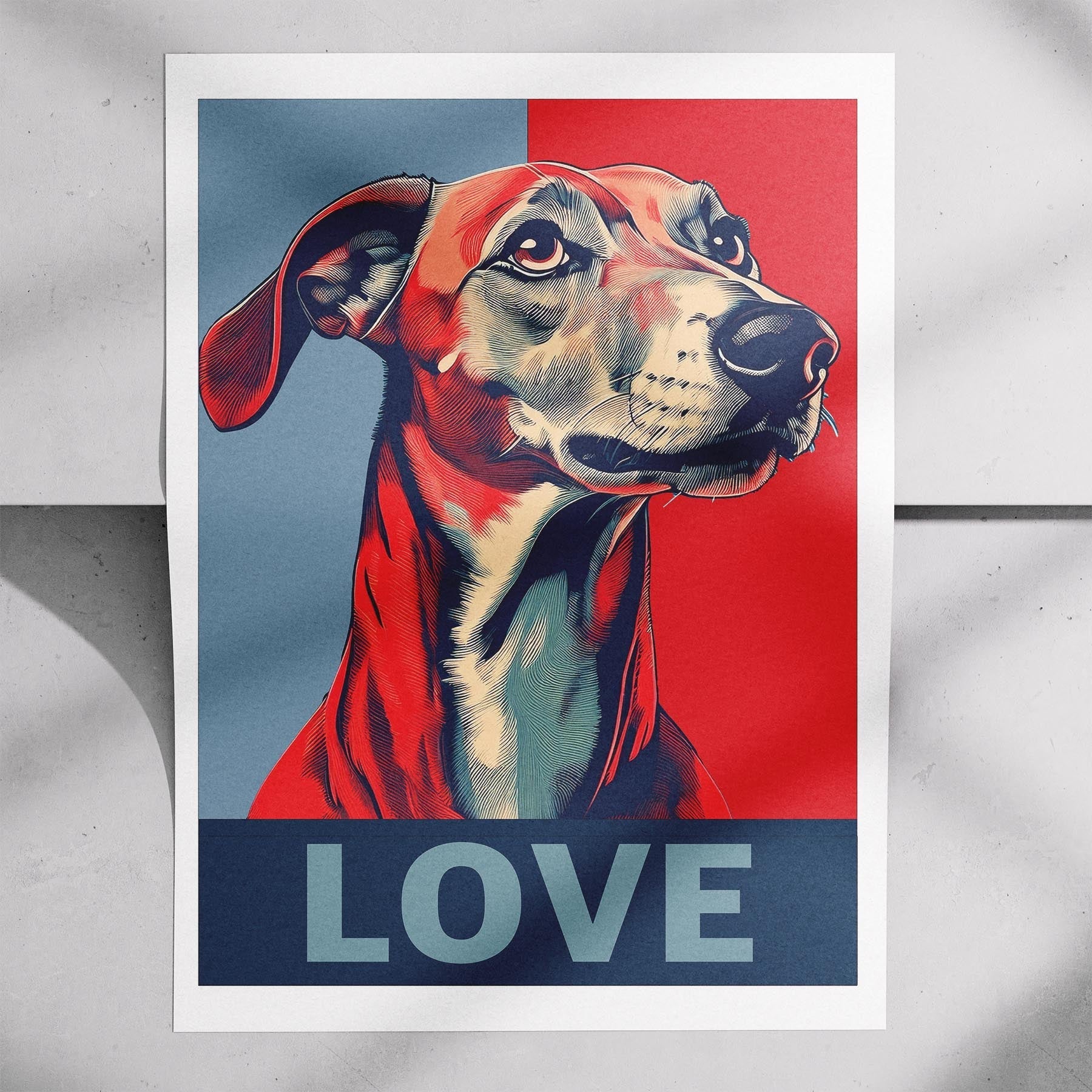 Greyhound LOVE Series Inspired by the Obama Poster image 7