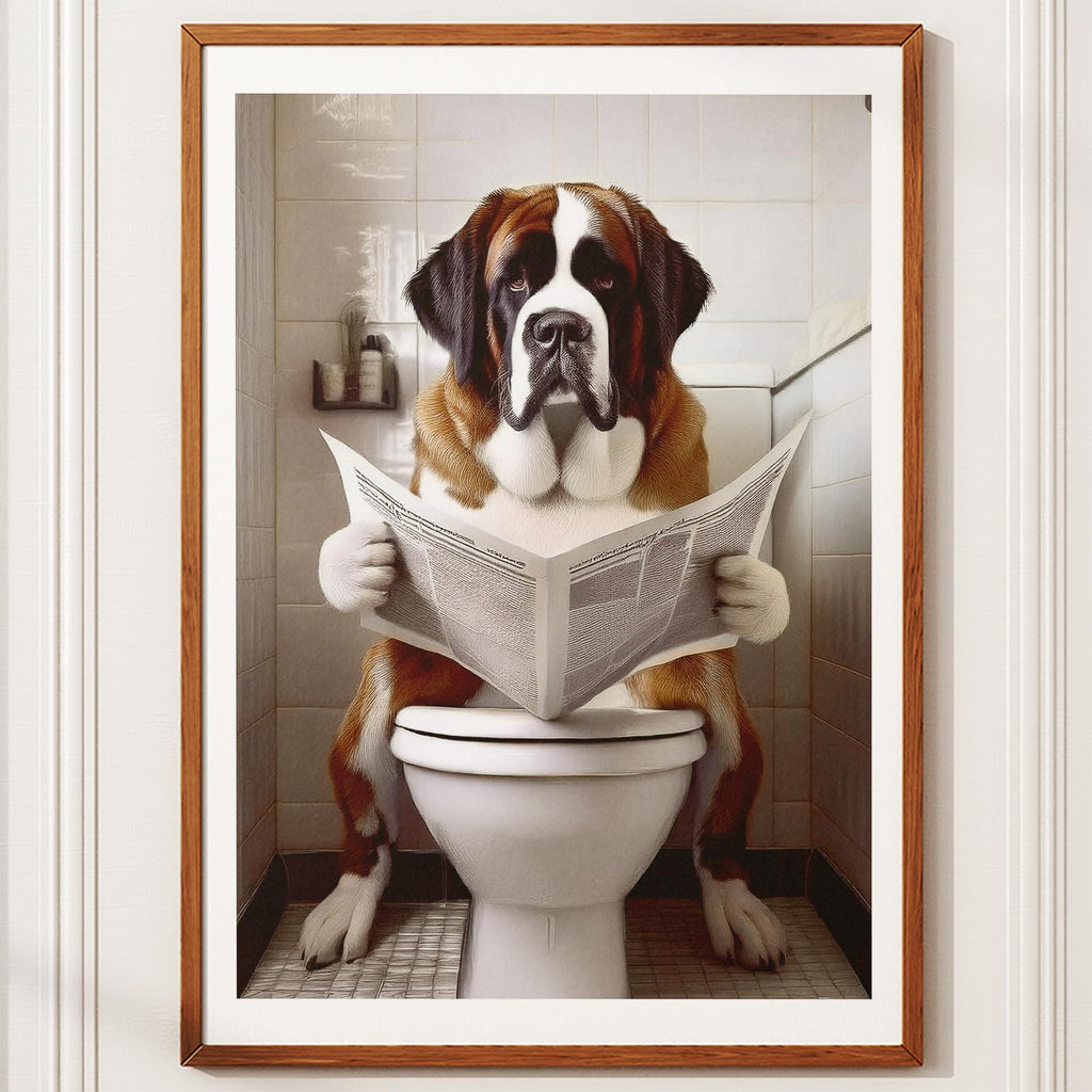 Saint Bernard Toilet Humour Dog Series image 10