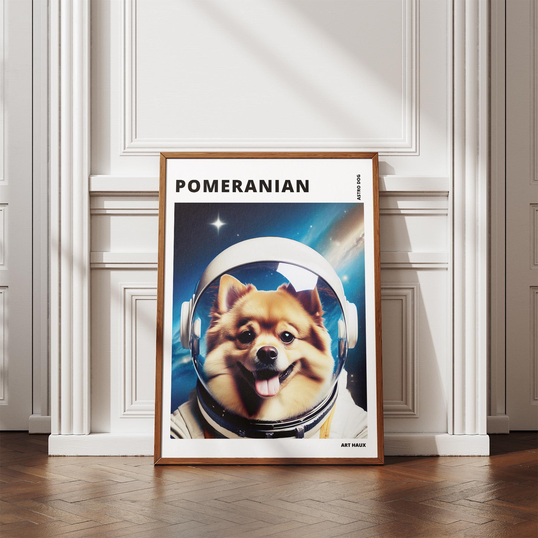 Pomeranian Astronaut Dog Series with Text Astro Dog image 4