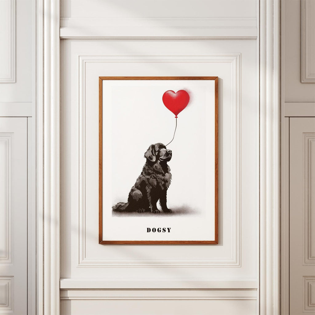 Newfoundland DOGSY Series inspired by the Art of Banksy with text Dogsy image 3