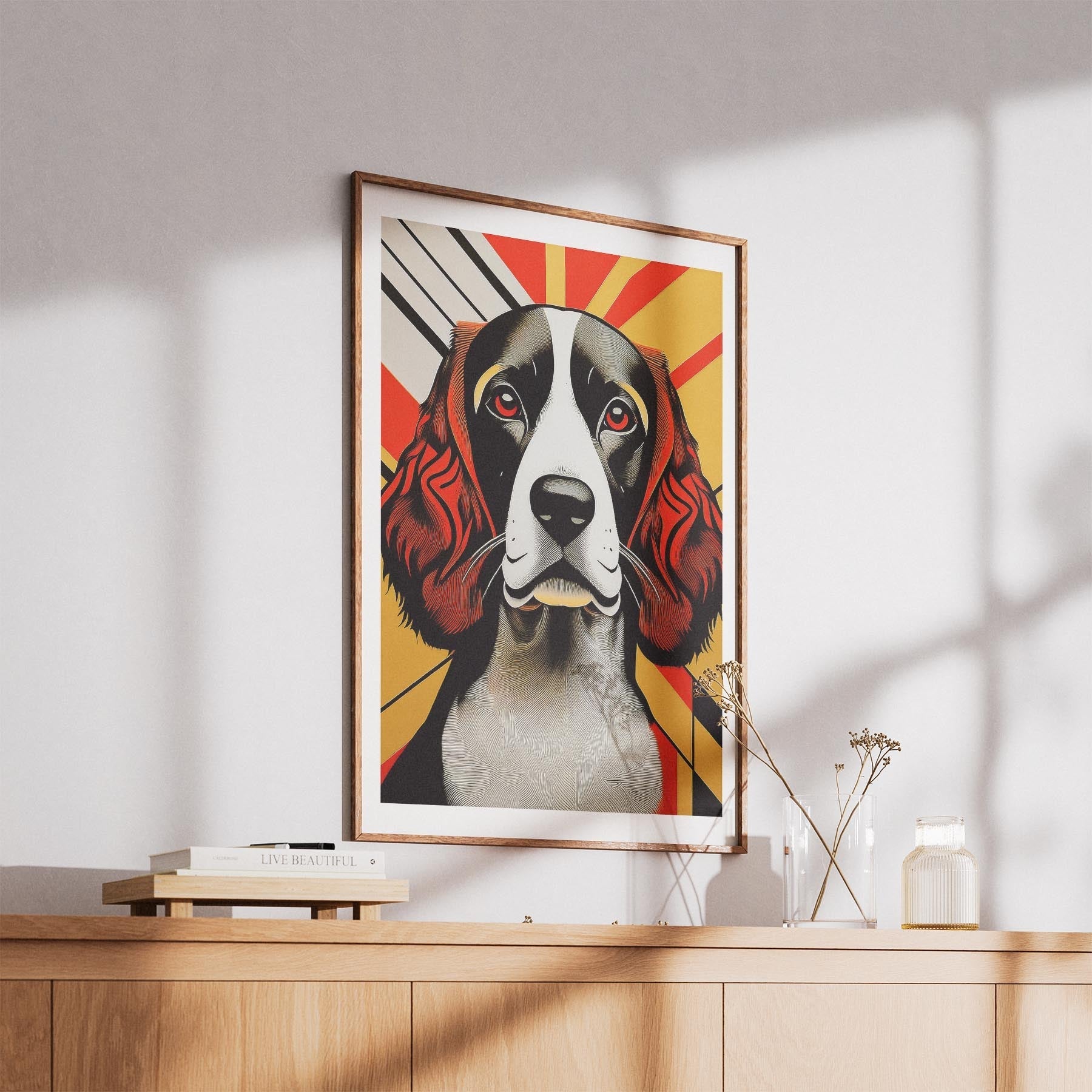 English Springer Spaniel Geometric Orange Series image 5