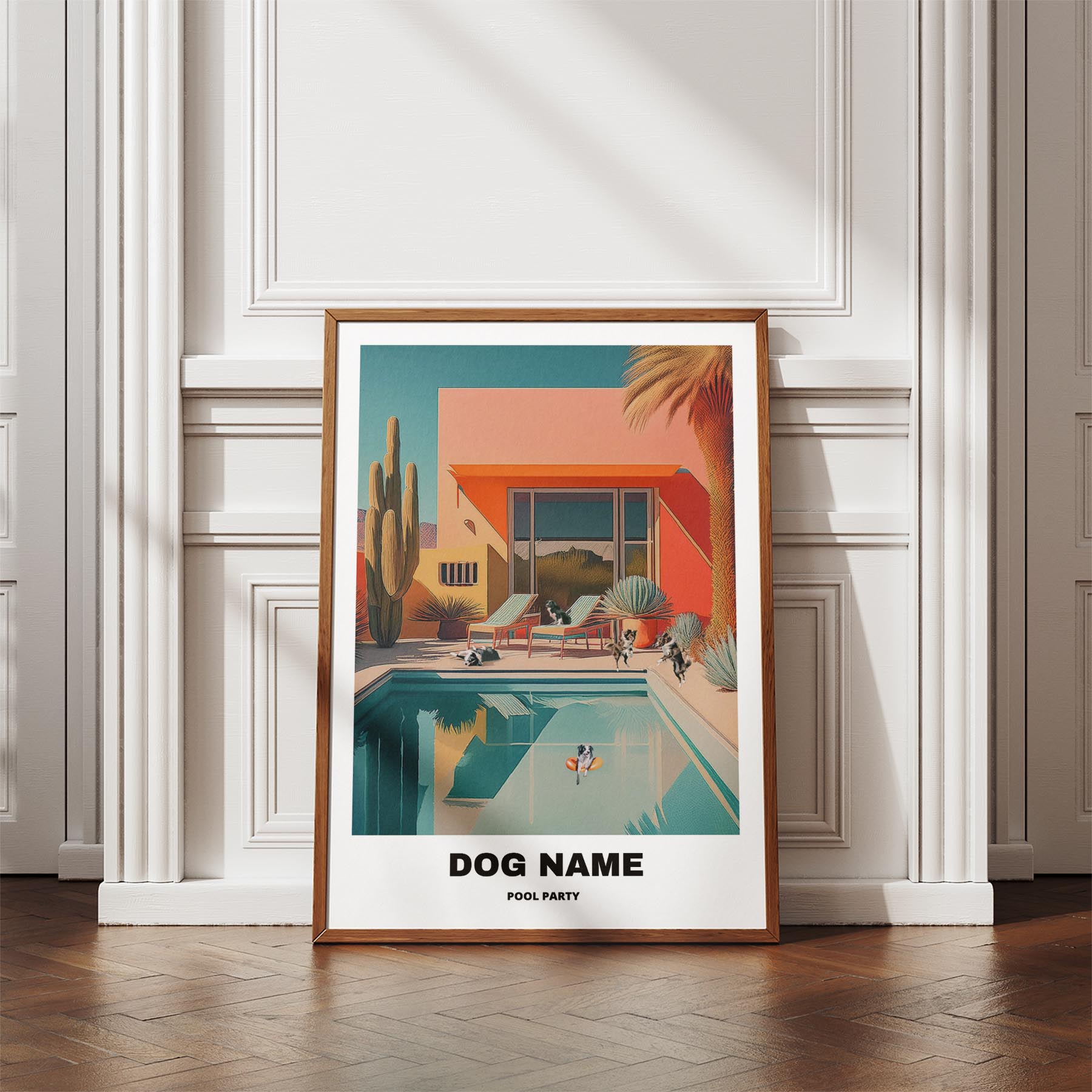 Border Collie Custom Pool Party WITH TEXT image 4