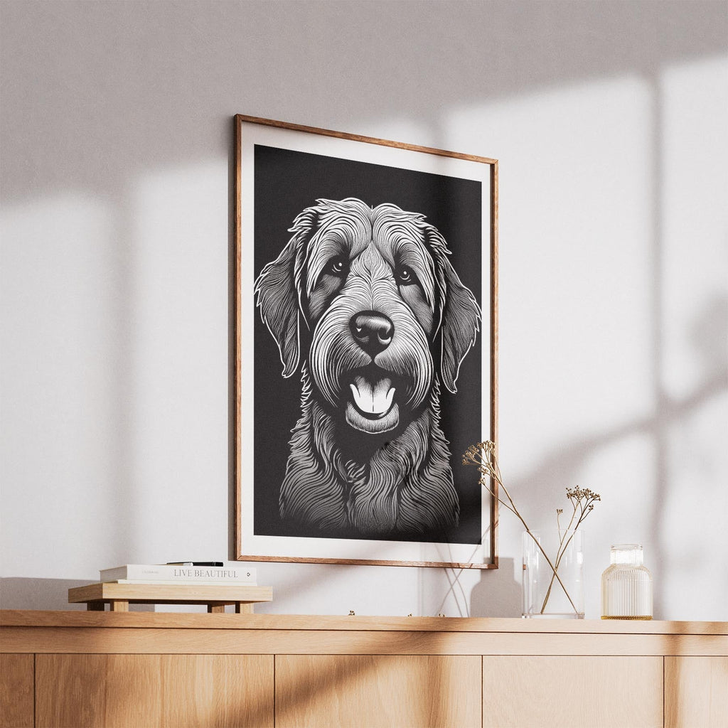 Cobberdog Line Dog Series in Black and White image 5