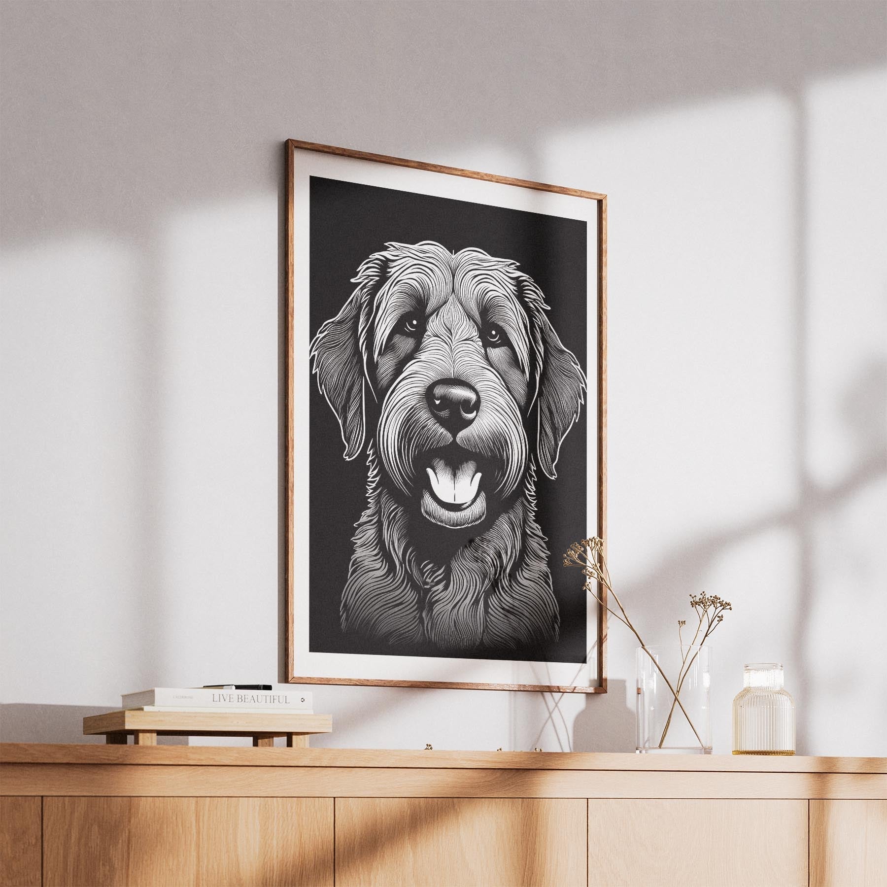 Cobberdog Line Dog Series in Black and White image 5