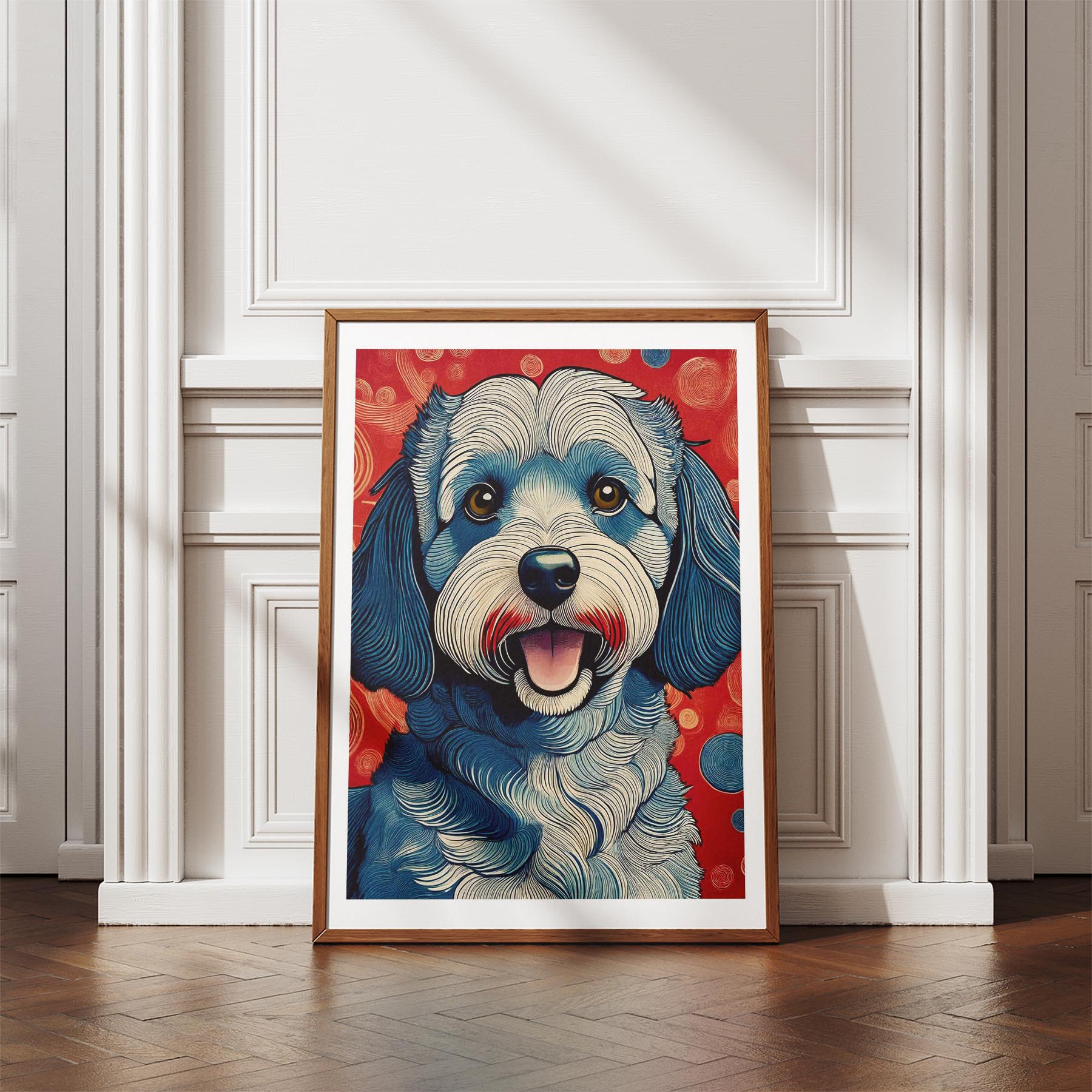 Groodle Hokusai Japanese Inspired Dog Series image 4