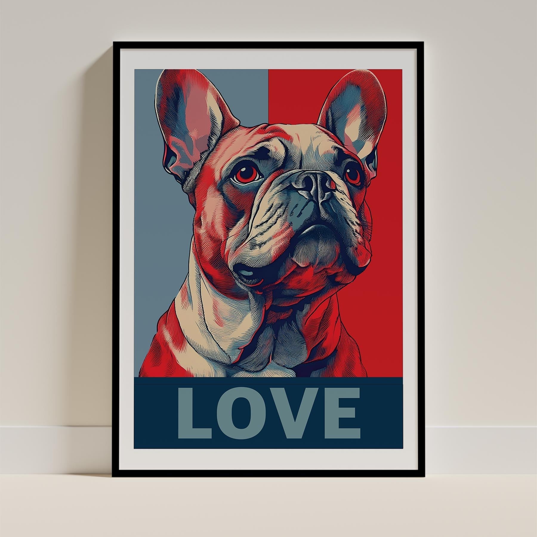 French Bulldog LOVE Series Inspired by the Obama Poster image 0