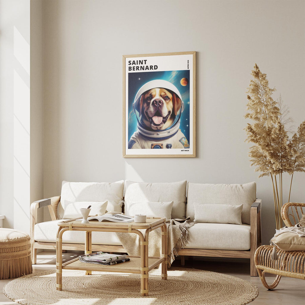 Saint Bernard Astronaut Dog Series with Text Astro Dog image 2
