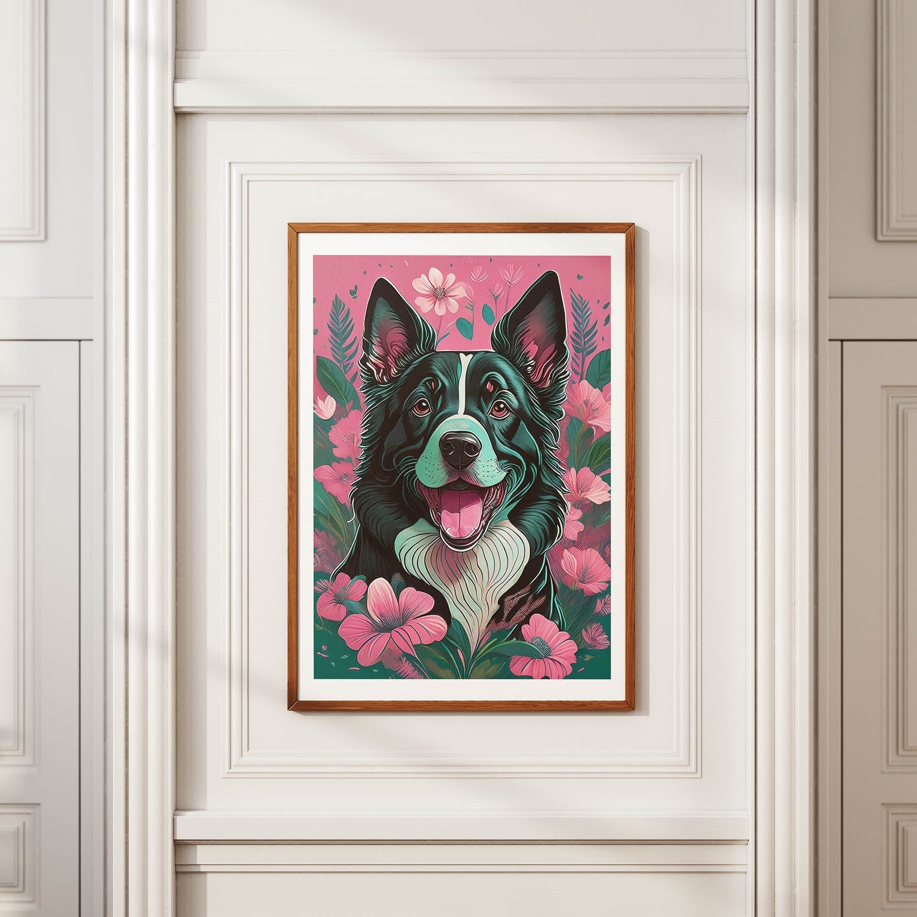 Border Collie 1 Flowery Dog image 3