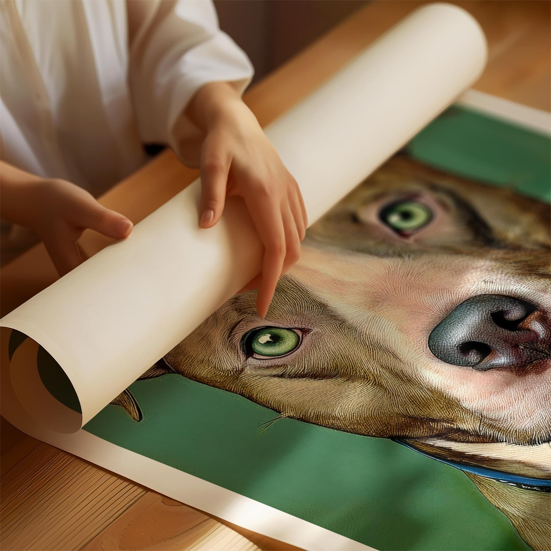 American Pitbull Terrier Green Painted Series image 1