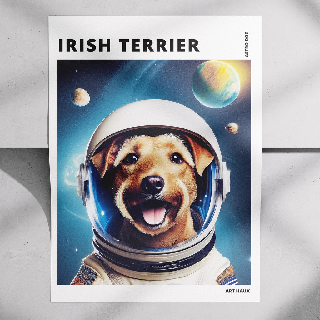 Irish Terrier Astronaut Dog Series with Text Astro Dog image 7