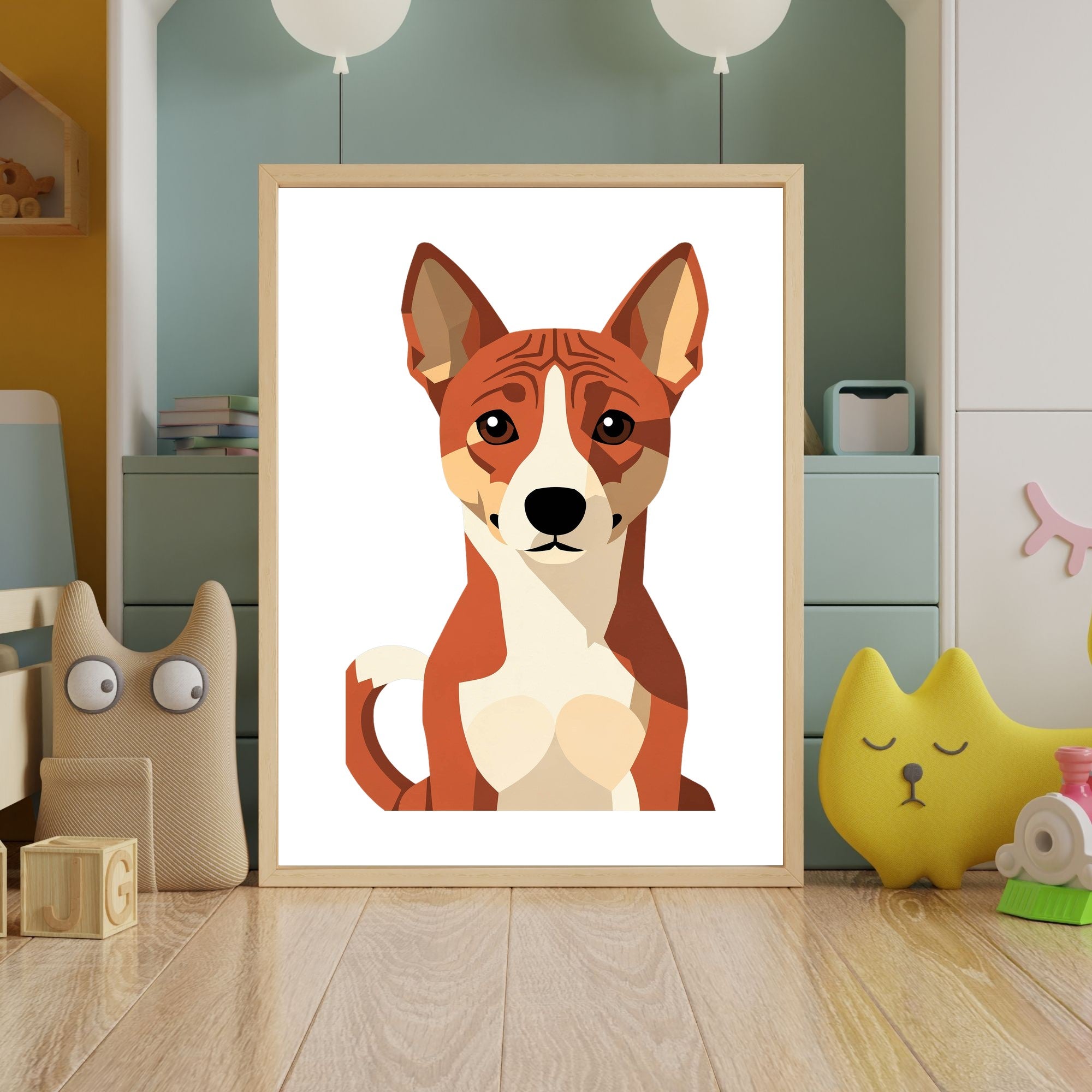 Bold Block Art Print - Framed Nursery Mockup