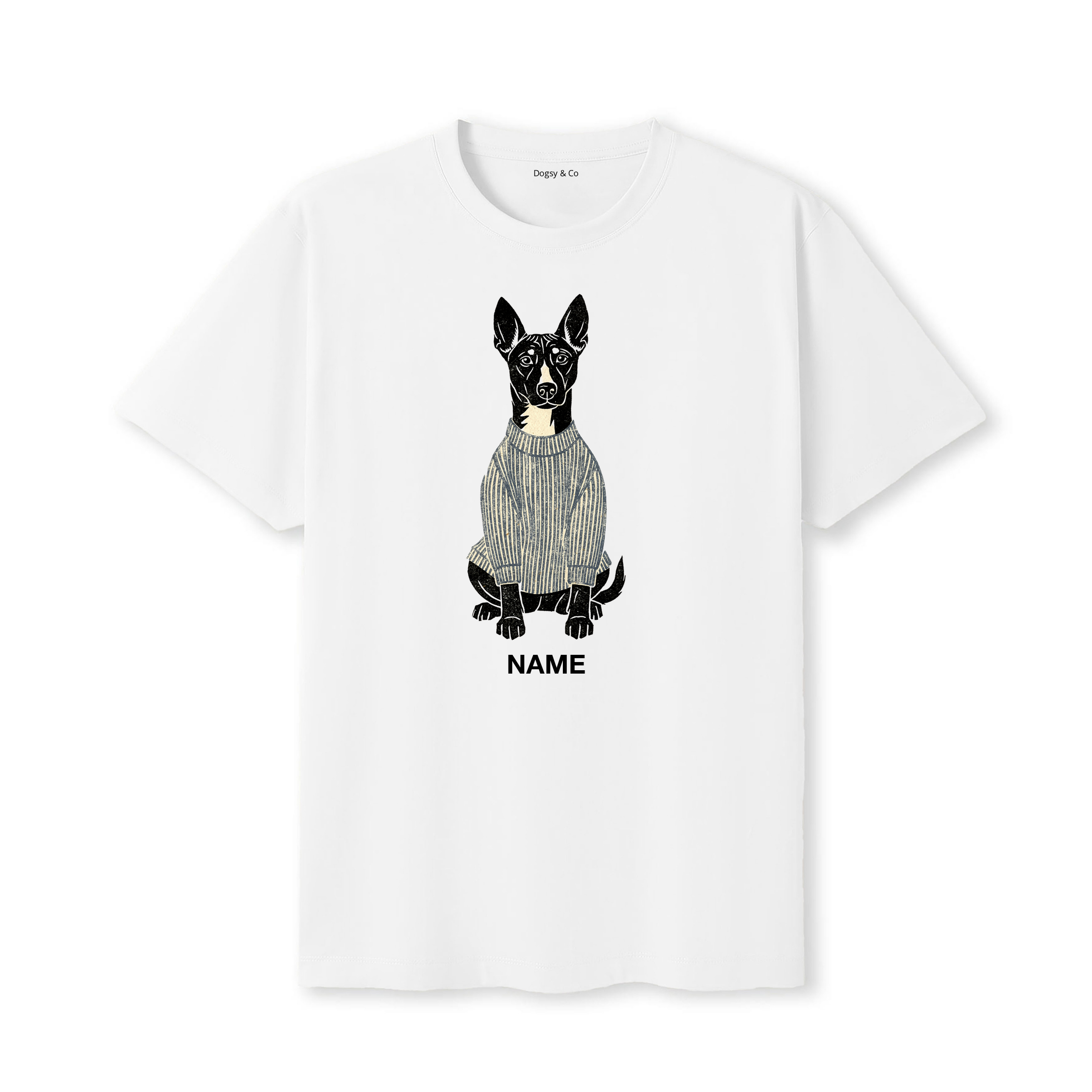 Basenji Jumper Dog Custom T-Shirt - White