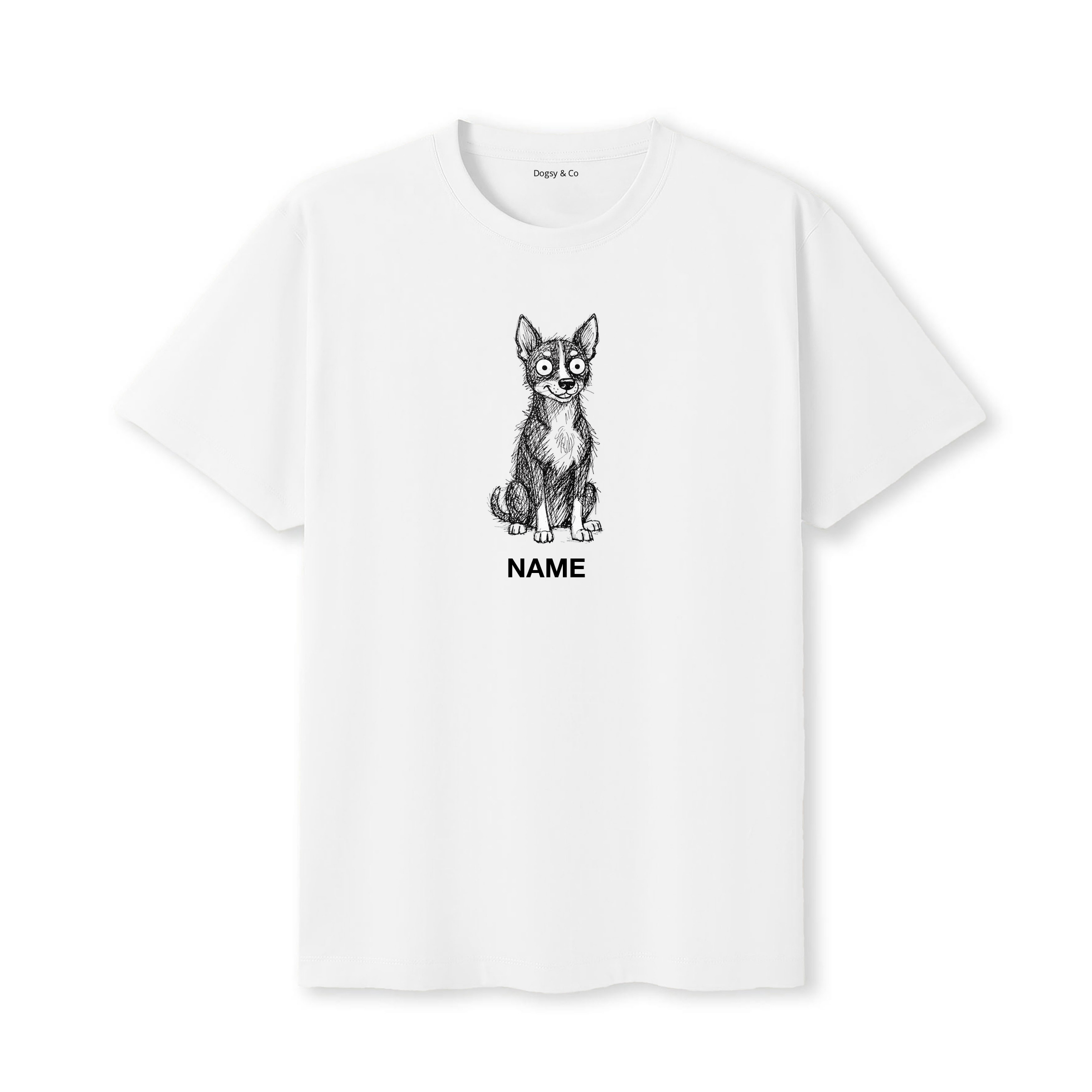 Basenji Scraggy Dog Custom T-Shirt - White