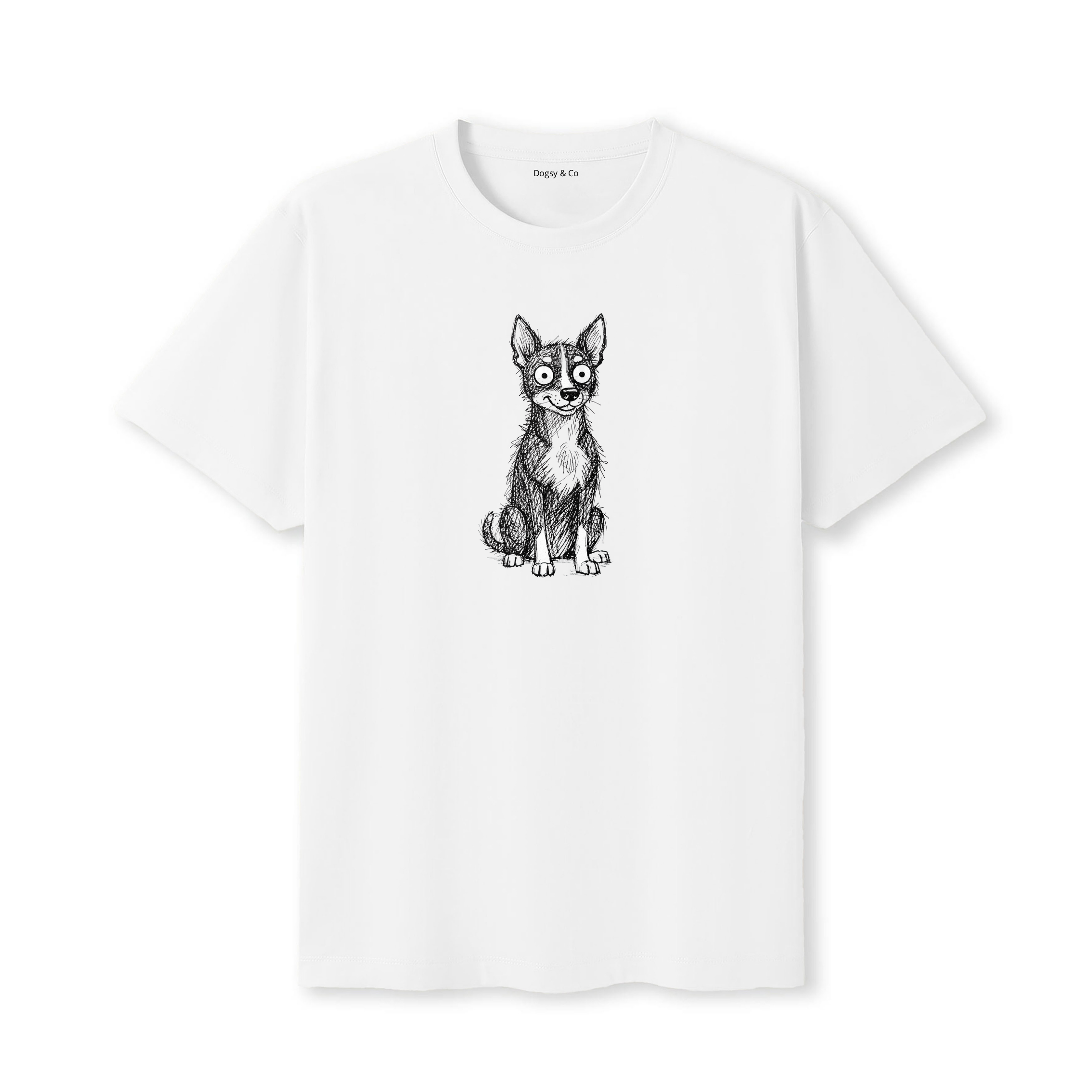 Basenji Scraggy Dog T-Shirt - White
