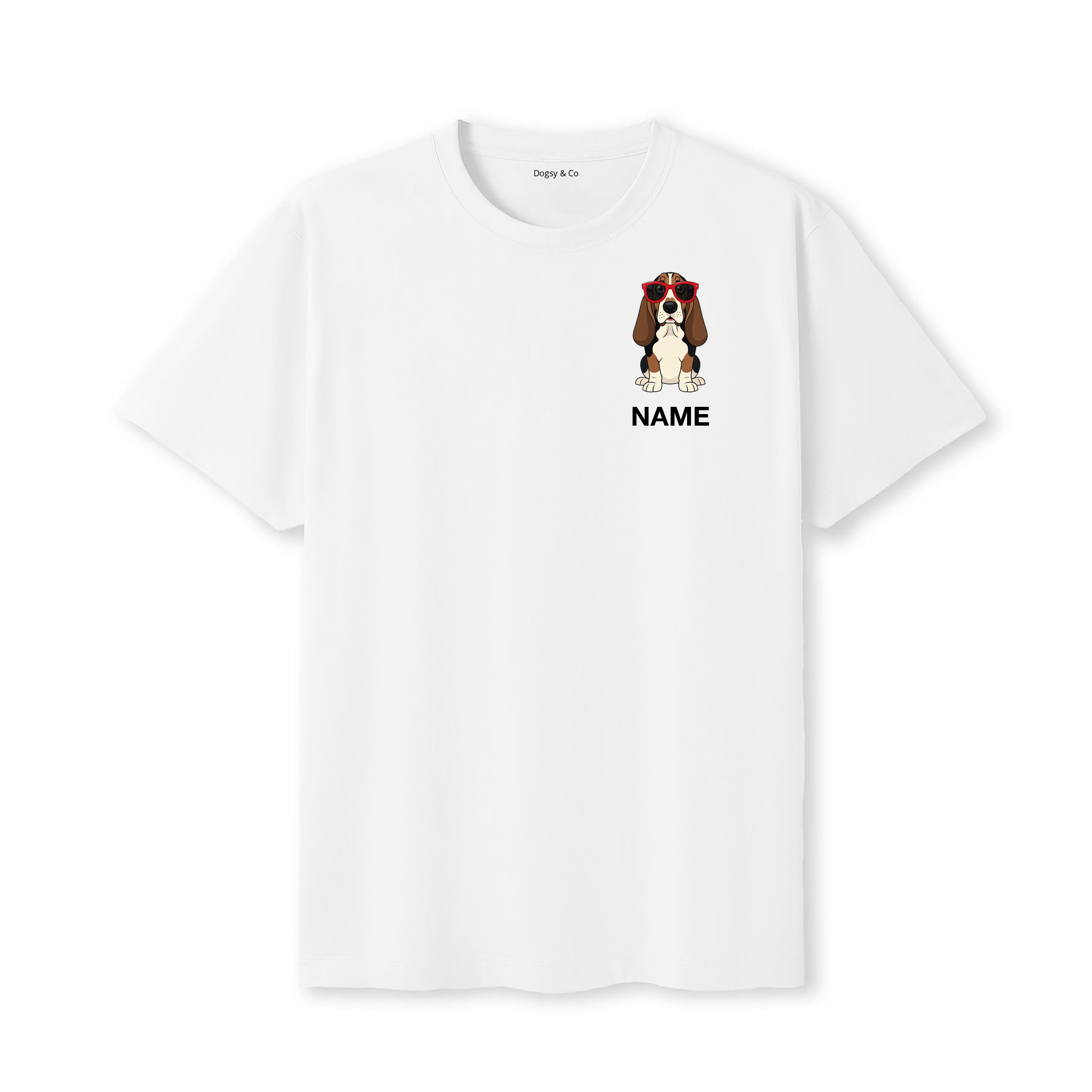 Basset Hound Cool Dog Custom T-Shirt - White